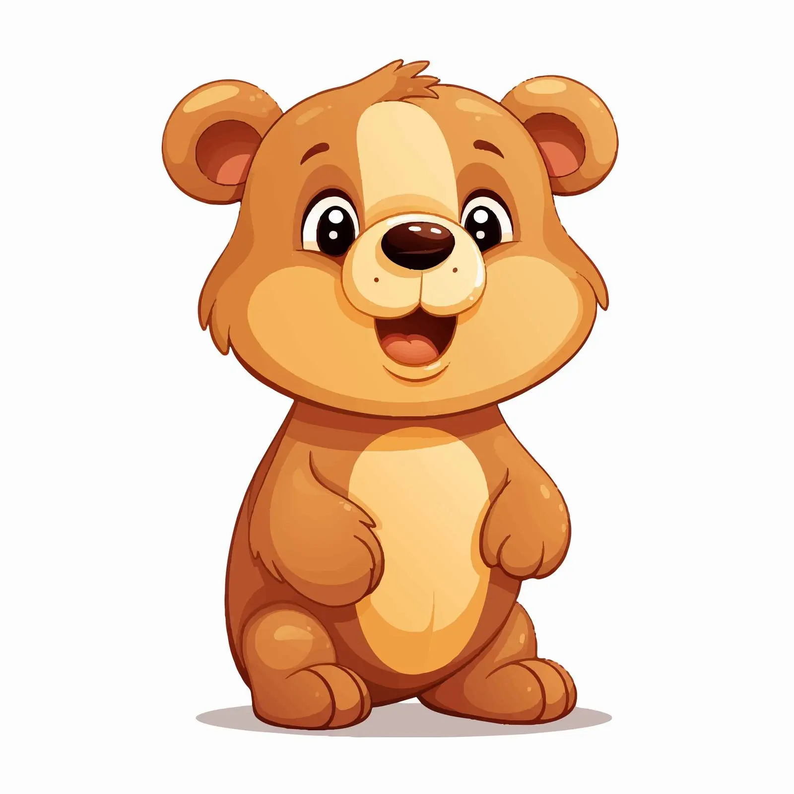 Charming Vector Illustration of a Standing Bear — free download from Dotvec