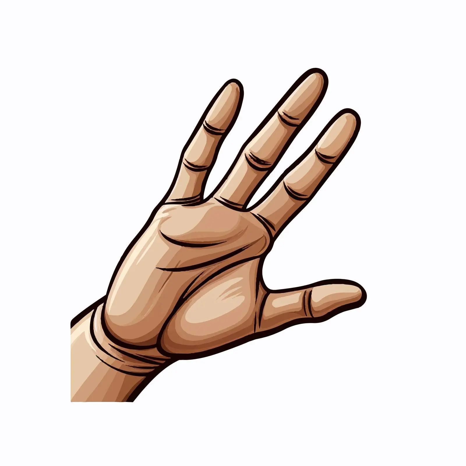 Detailed Vector of an Outstretched Hand — free download from Dotvec