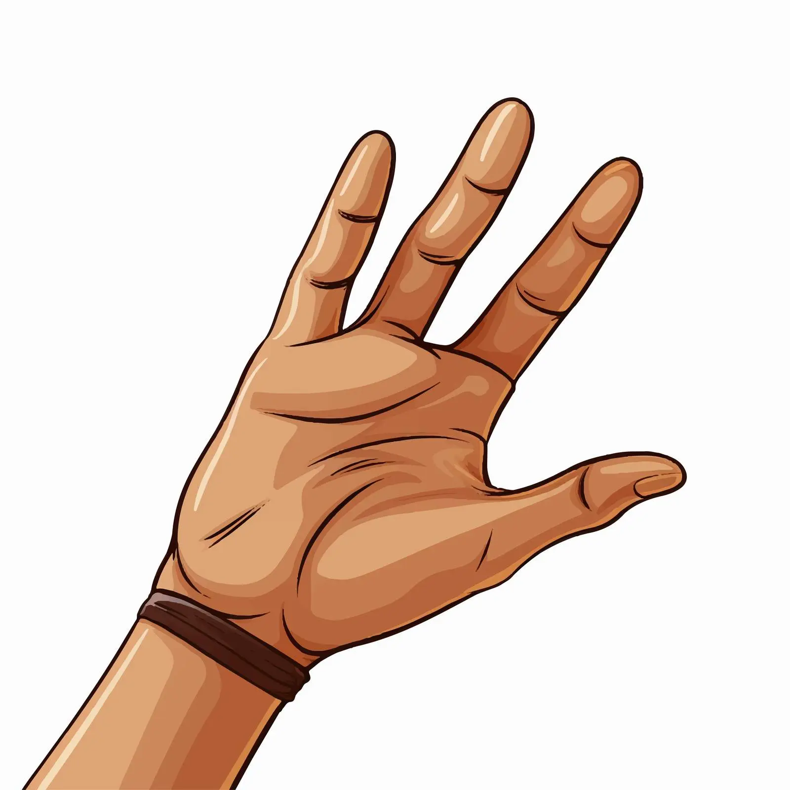 Detailed Vector of an Outstretched Hand — free download from Dotvec