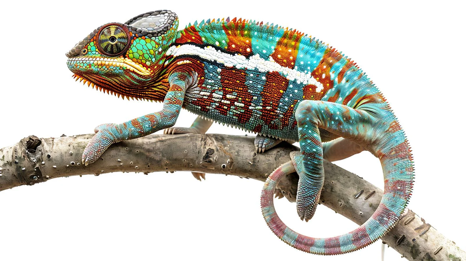 Intricate Chameleon Camouflaged in Native Environment — free download from Dotvec