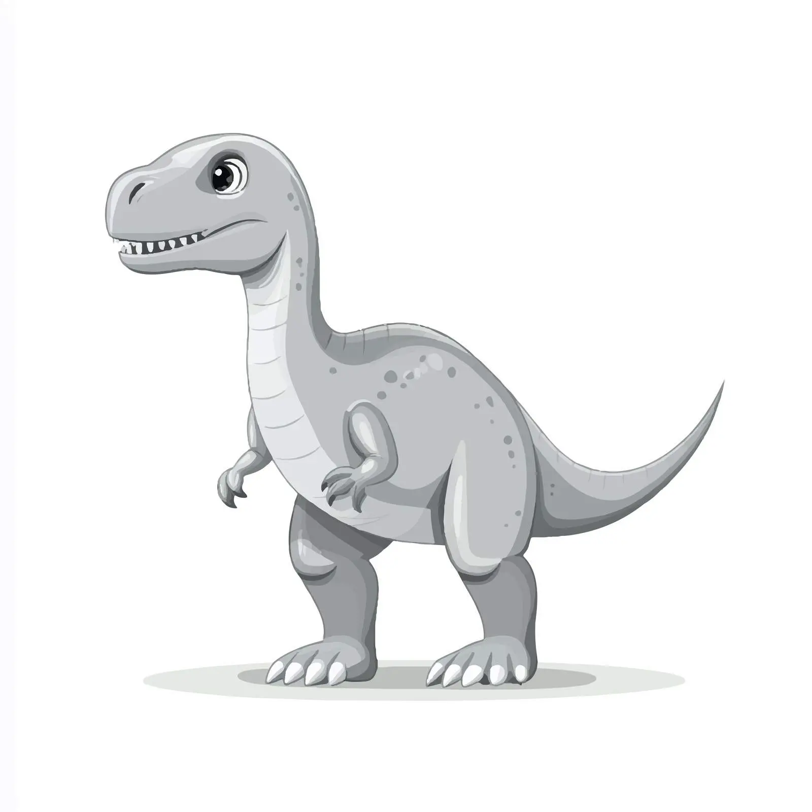 Gray Dinosaur Cartoon Vector Illustration – free imaginary image from Dotvec