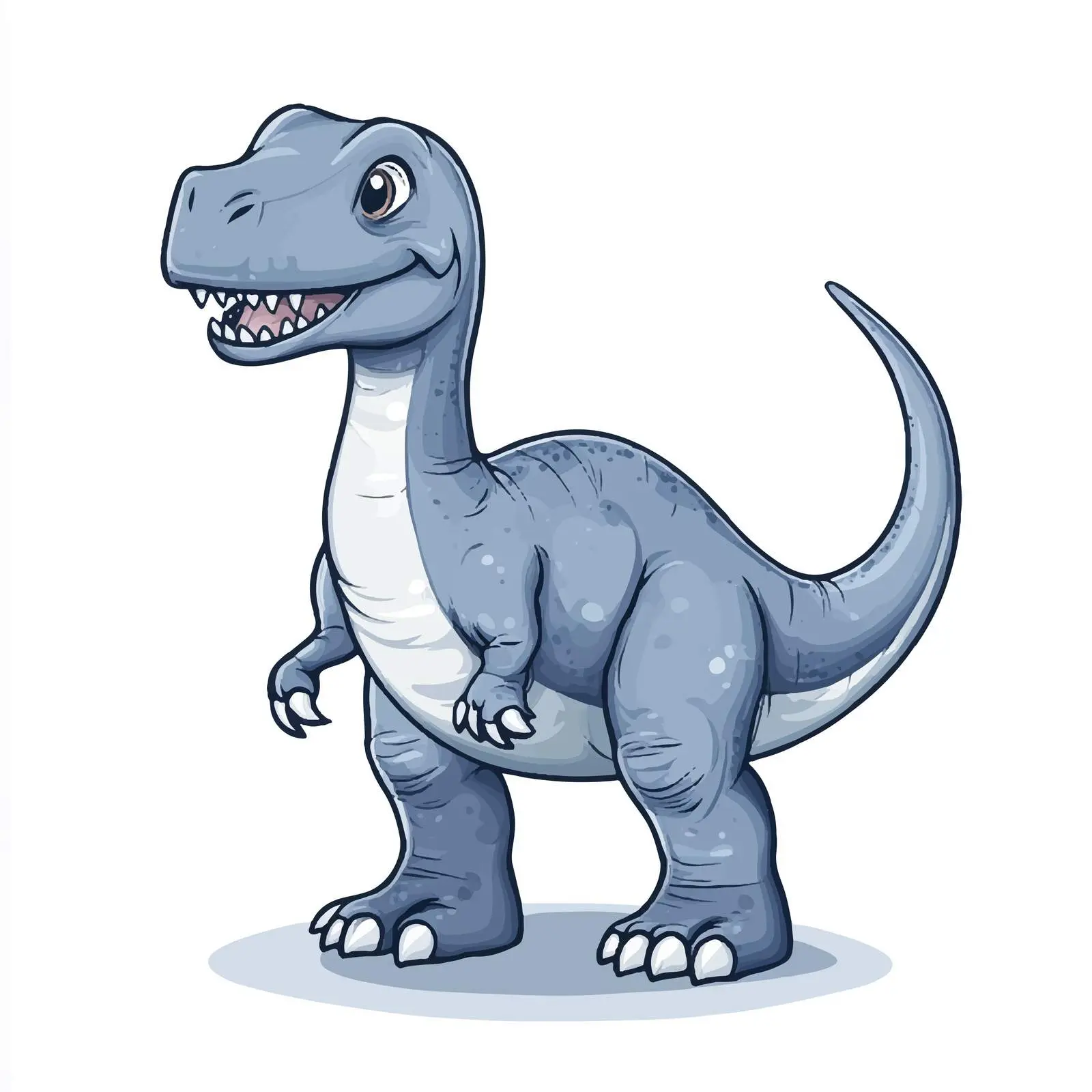 Gray Cartoon Dinosaur Vector Illustration — free download from Dotvec
