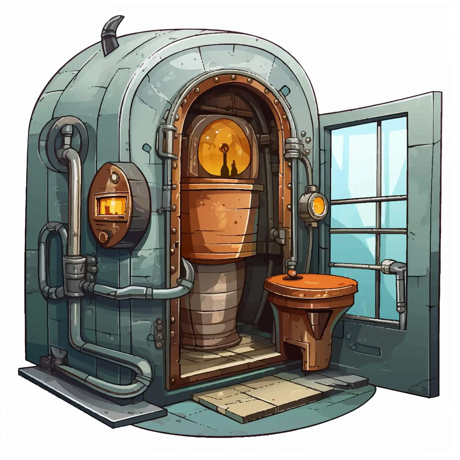 Dirty Public Toilet Cartoon Vector Illustration — free download from Dotvec