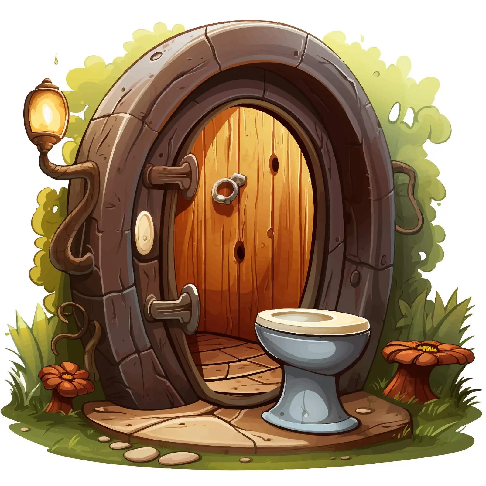 Dirty Public Toilet Vector Illustration – free toilet humor image from Dotvec