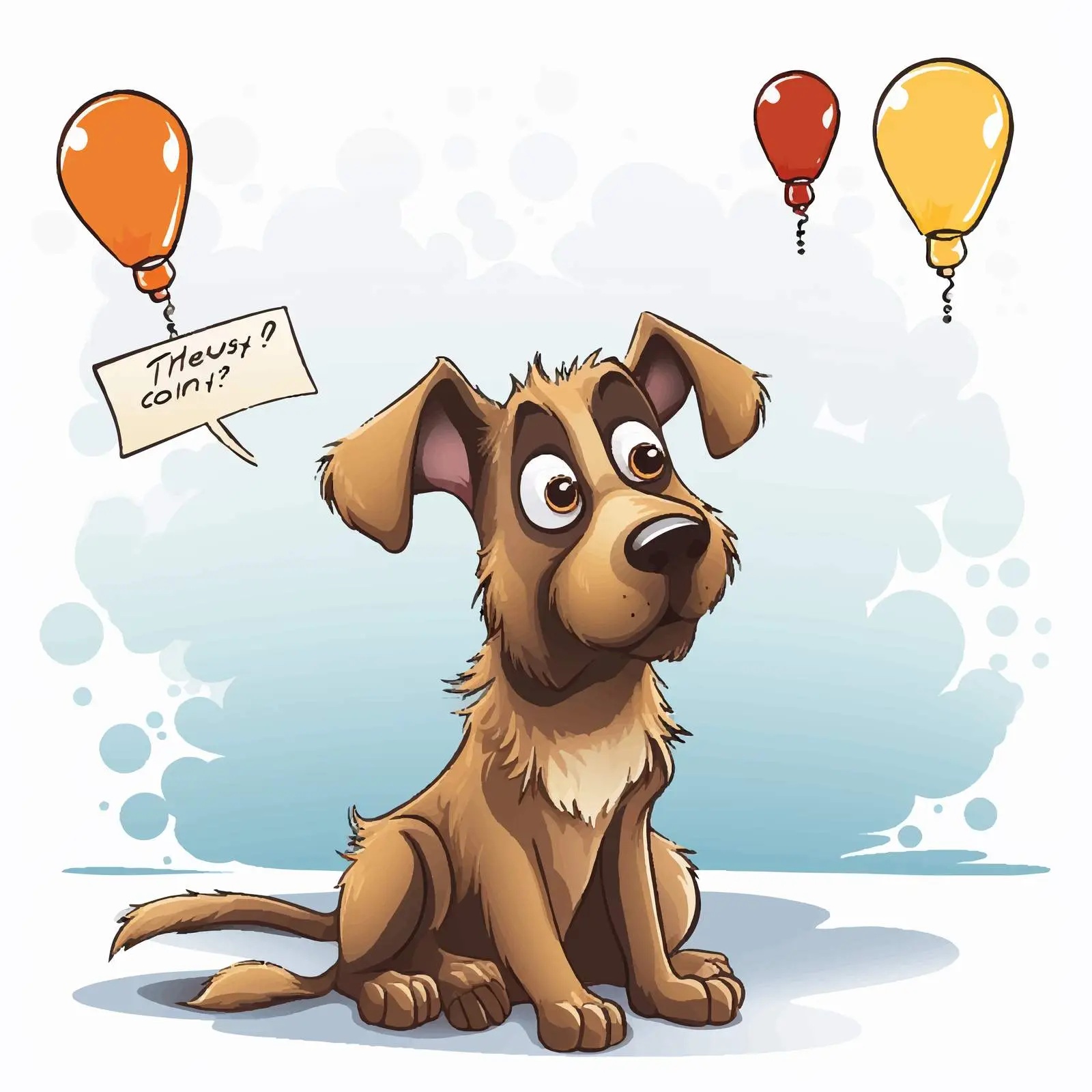 Dog Thinking with Empty Callouts Vector Illustration — free download from Dotvec