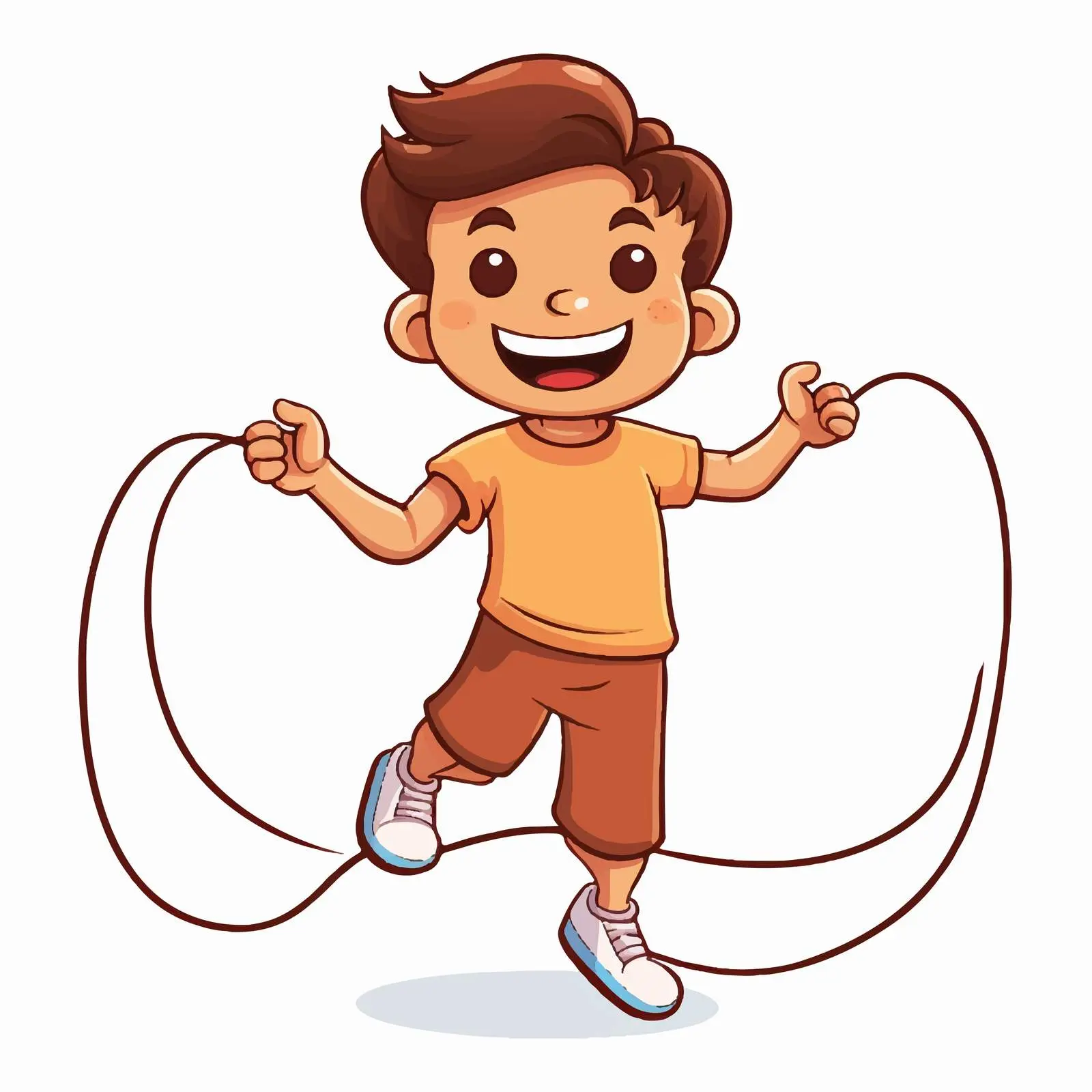 Doodle Kid Jumping Rope Cartoon Vector — free download from Dotvec