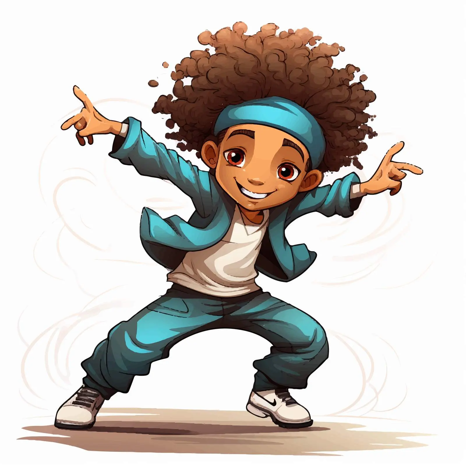 Break Dance Cartoon Kid Doodle Vector — free download from Dotvec