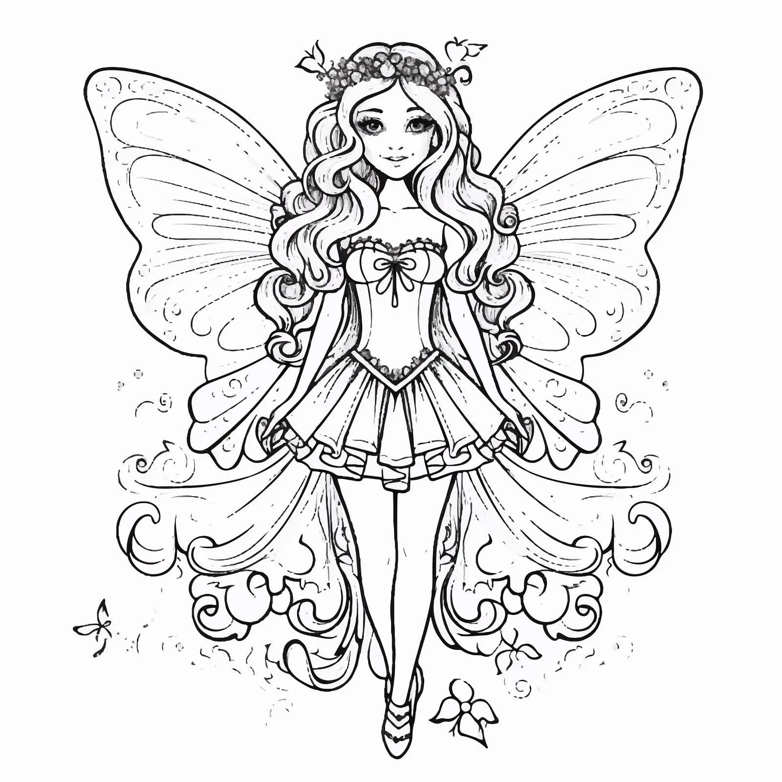 Beautiful Woman Doodle Outline Vector — free download from Dotvec