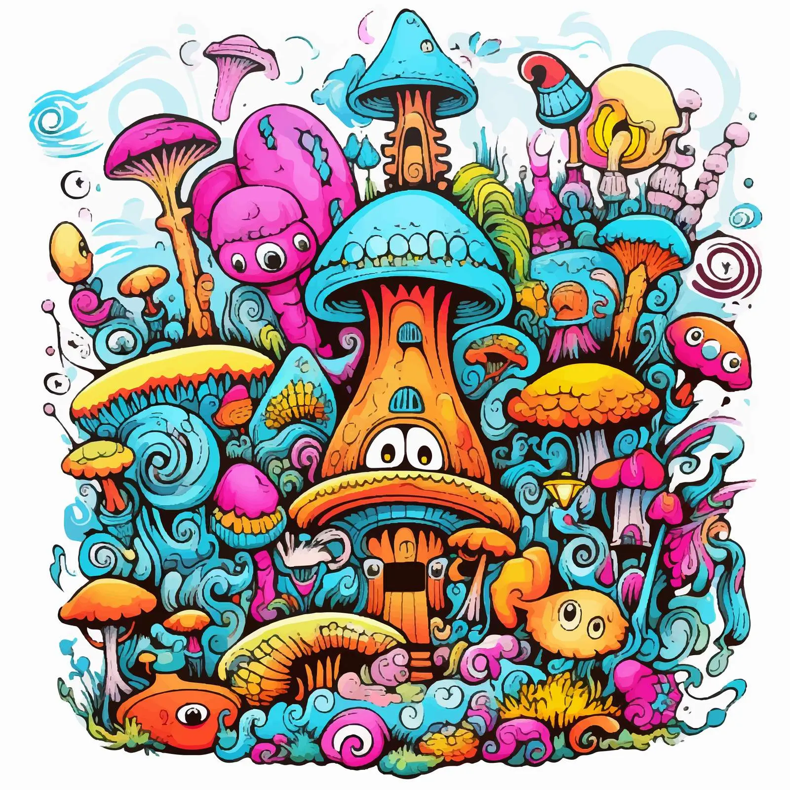 Colorful Doodle Sketch Design Vector Illustration — free download from Dotvec