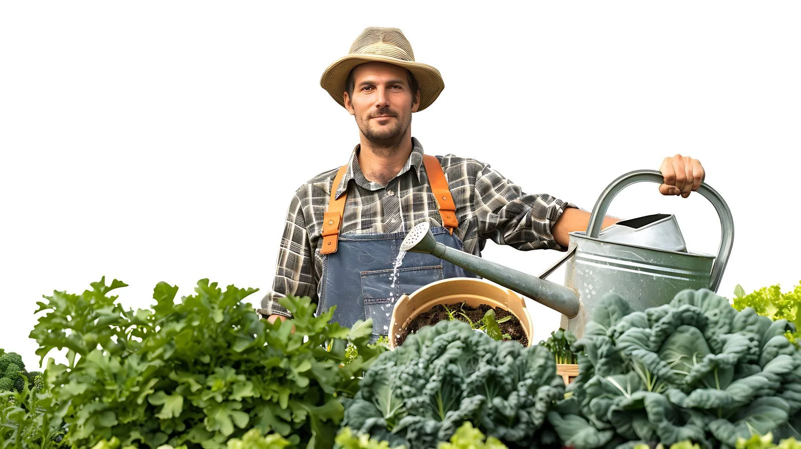 Farmers Watering Can Scene — free download from Dotvec