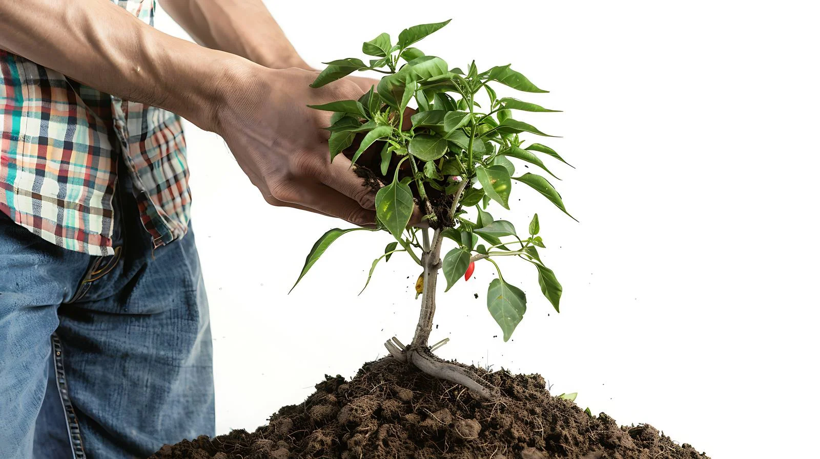 Harvesting Chili Tree by Farmer — free download from Dotvec