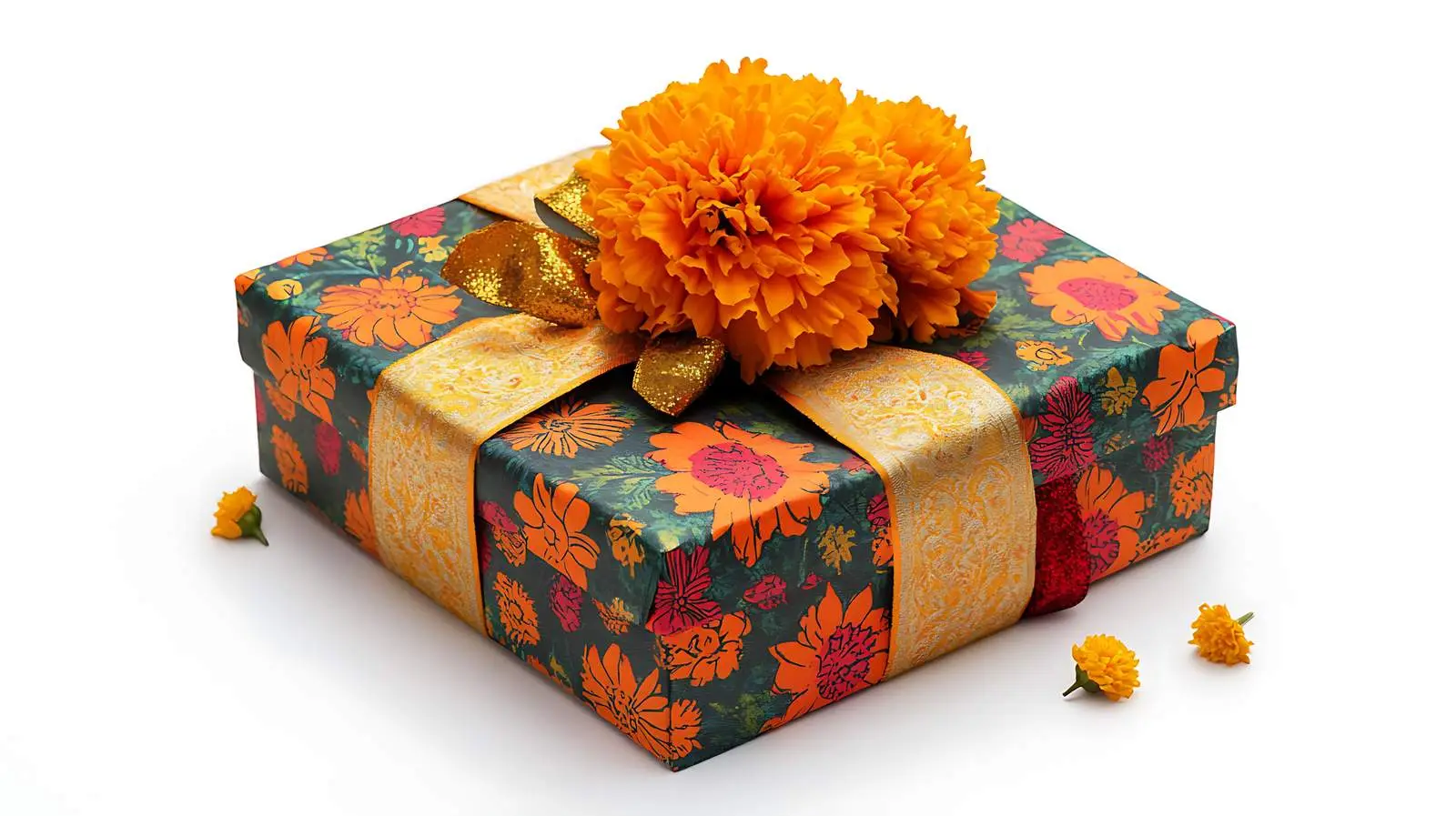 Diwali Gift Box with Vibrant Wrapping — free download from Dotvec