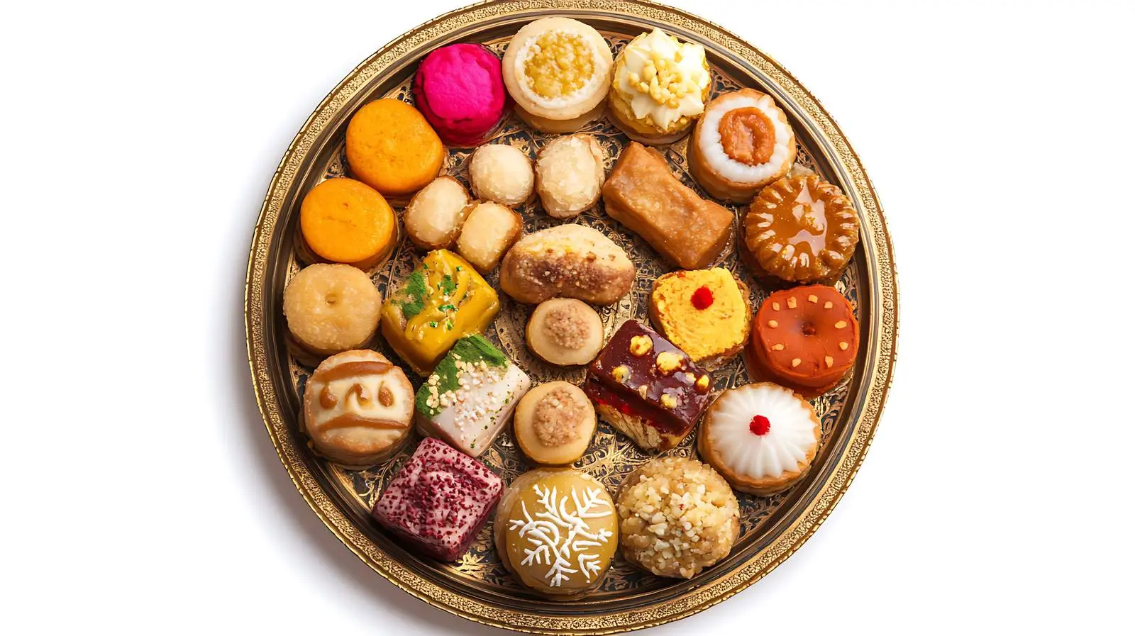 Diwali Sweets Plate Top View — free download from Dotvec