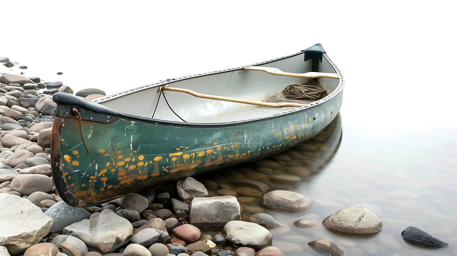 Serene Fisherman's Canoe by Northern Shore — free download from Dotvec