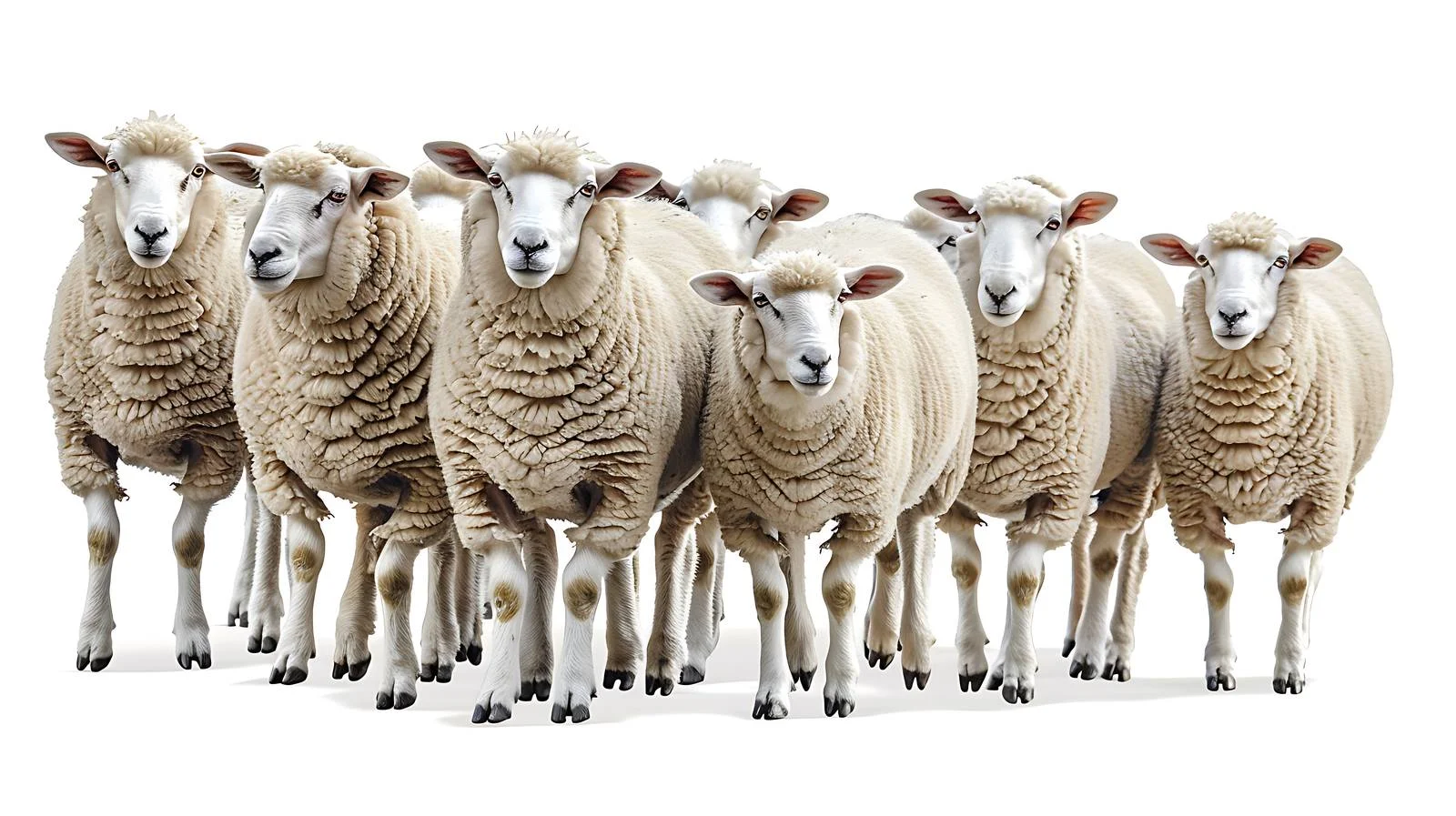 Sheep Flock on White Background — free download from Dotvec