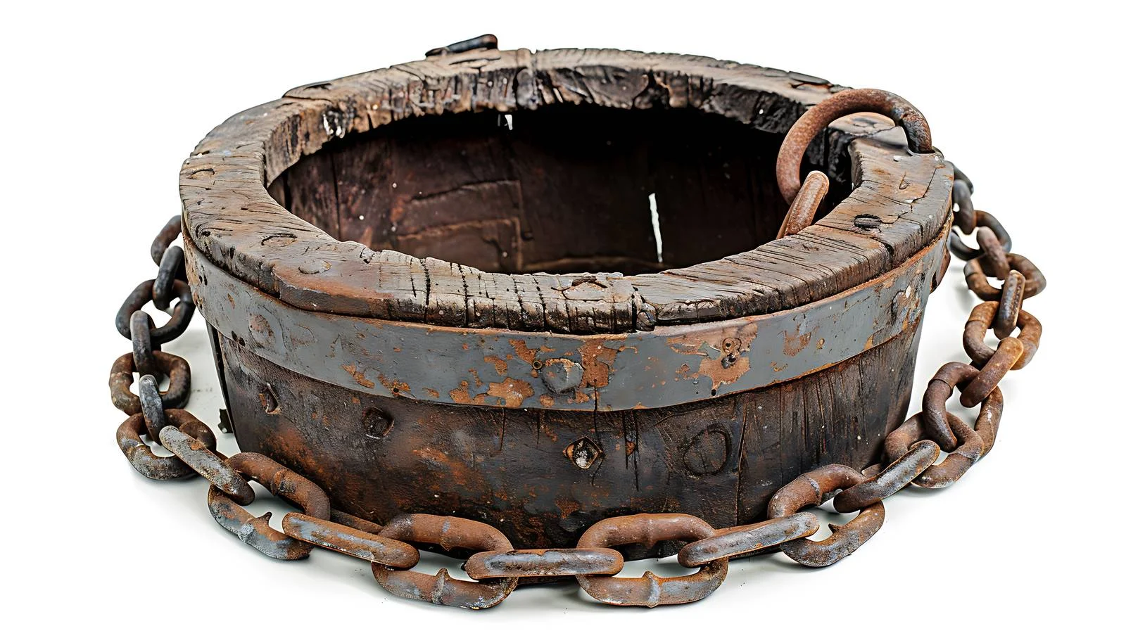 Rural Well with Wound Chain on Drum — free download from Dotvec
