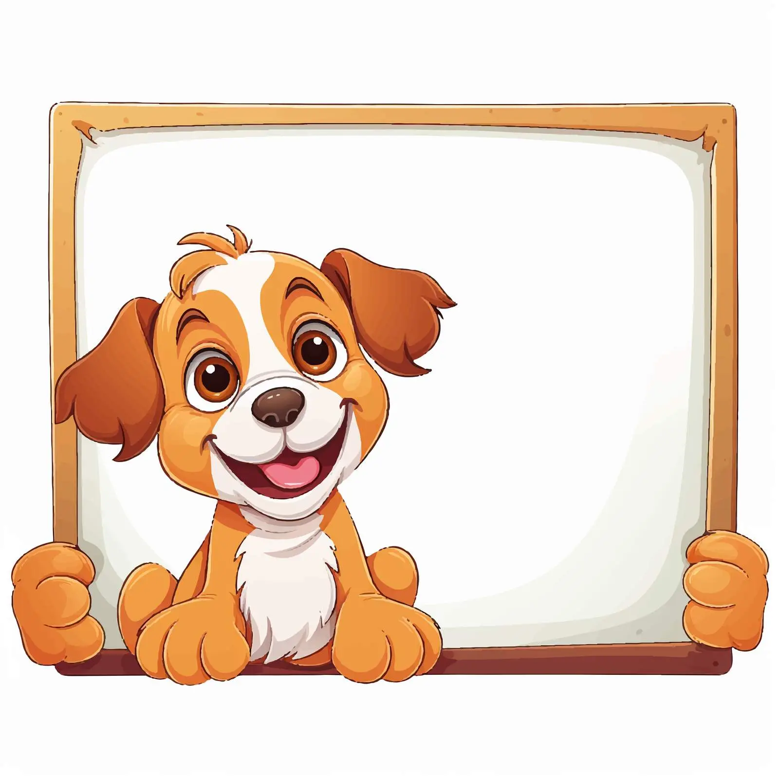 Dog Illustration with Empty Callout Frame — free download from Dotvec
