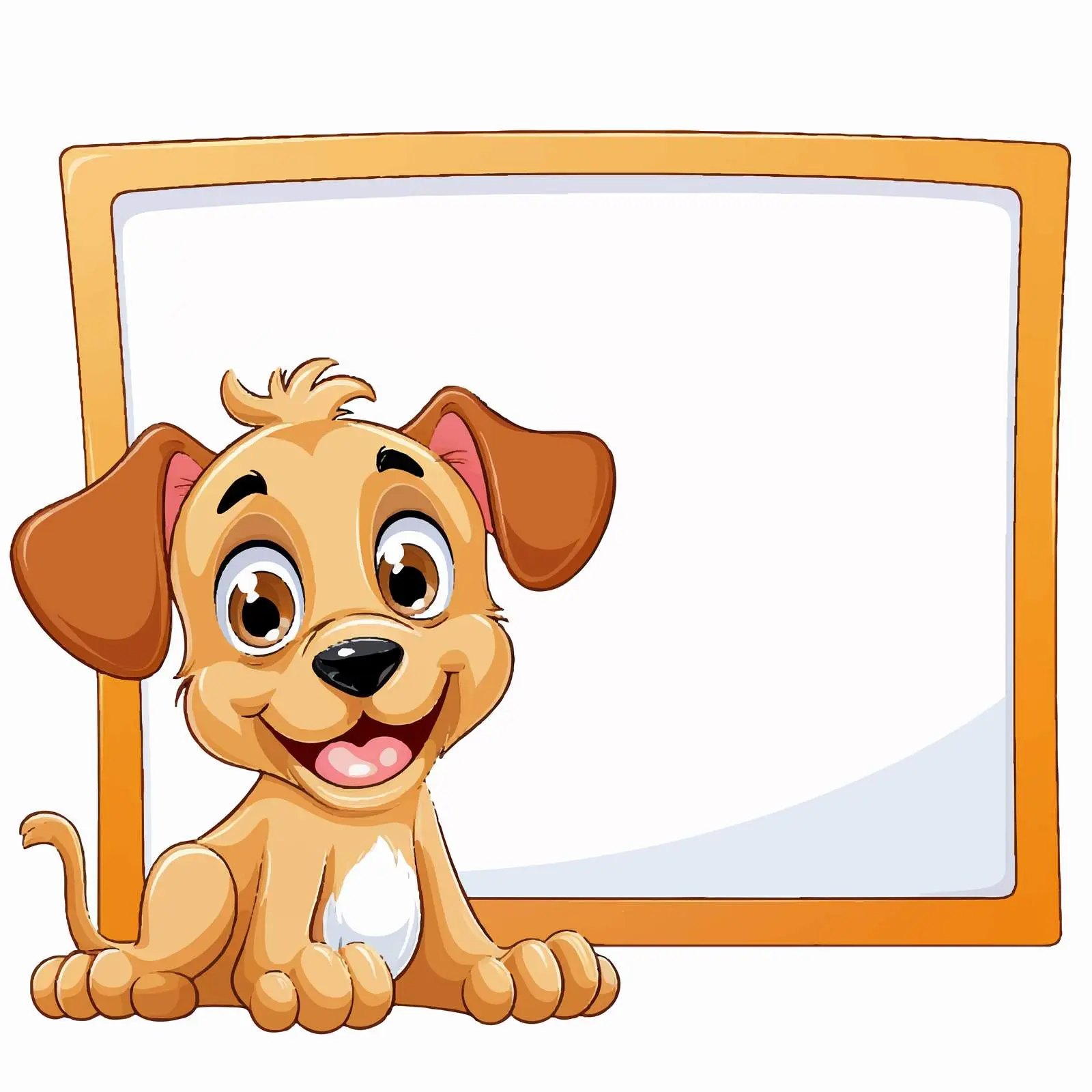 A Frame with Dog and Empty Callout Illustration — free download from Dotvec