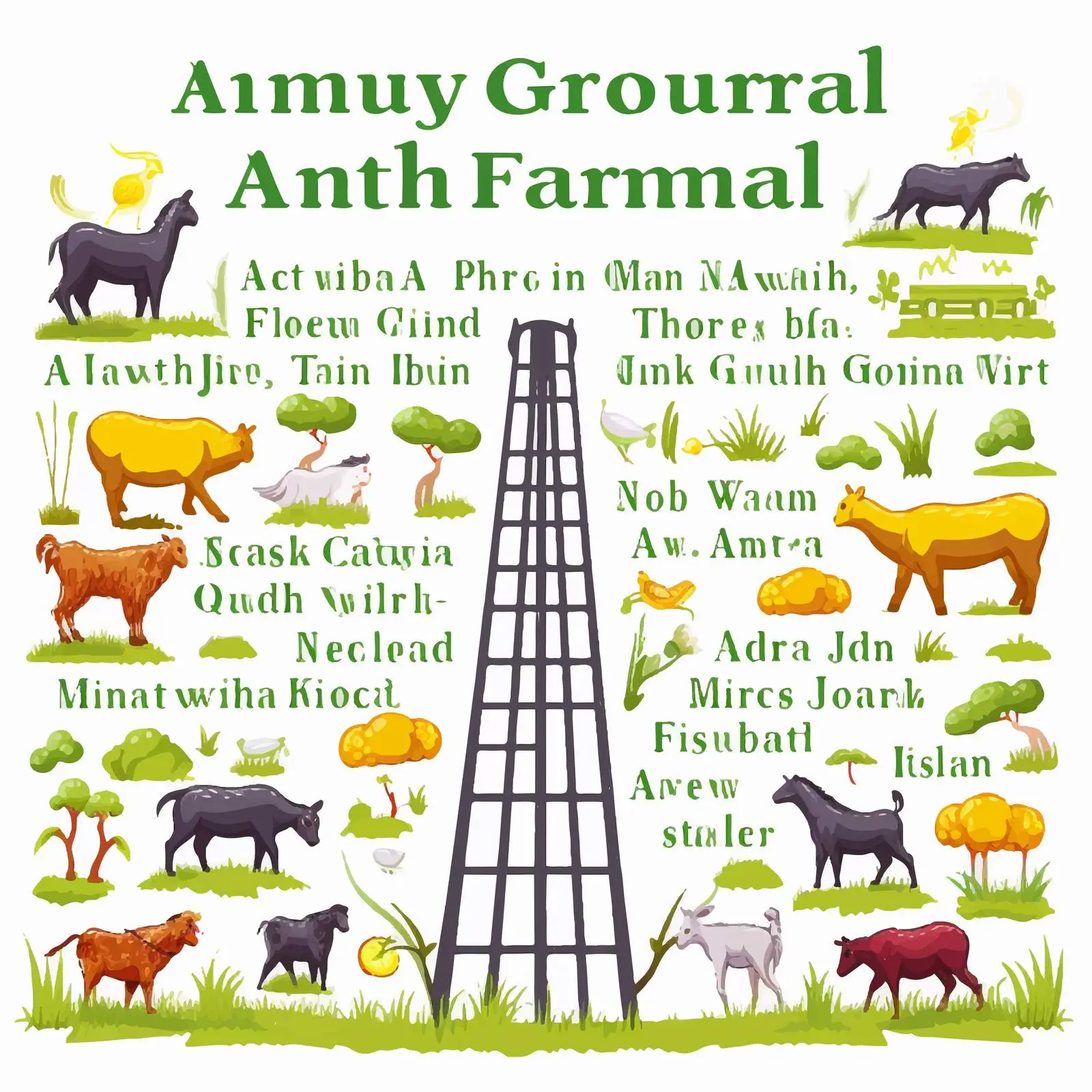 Fun Educational Farm Animal Word Search Game – free outdoor learning image from Dotvec