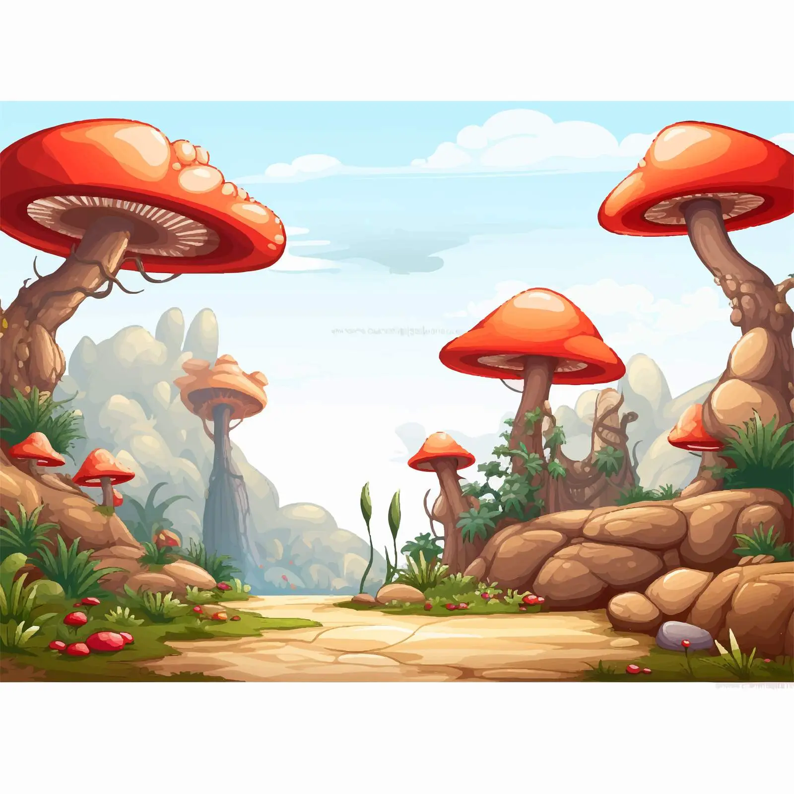 Cartoon Game Background Template Illustration — free download from Dotvec