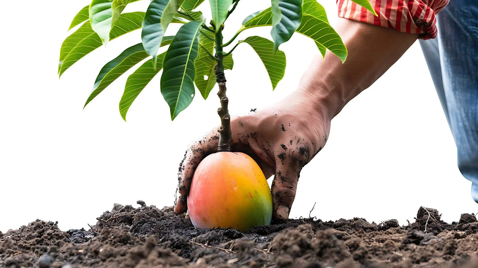 Gardener with Mango Tree — free download from Dotvec