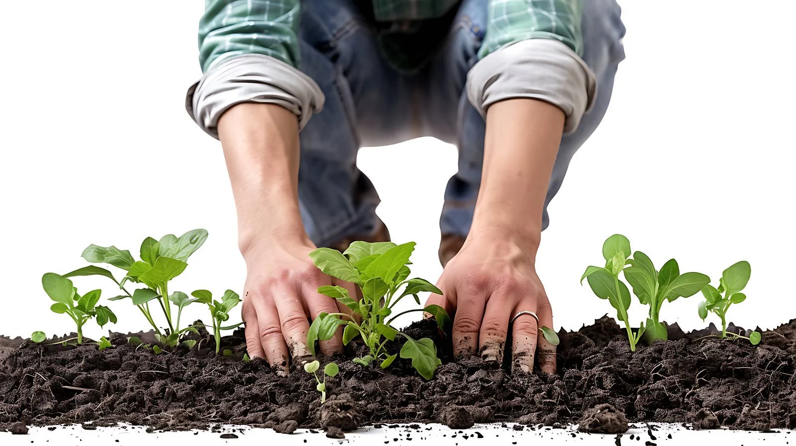 Gardener Preparing Soil for Planting — free download from Dotvec