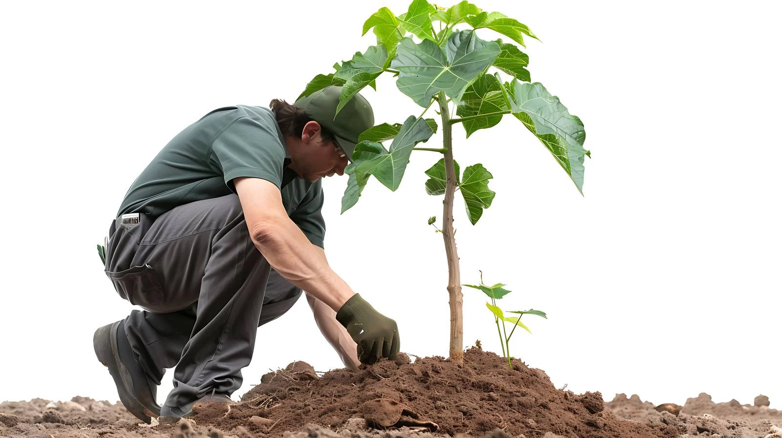 Planting Papaya Tree Outdoors — free download from Dotvec