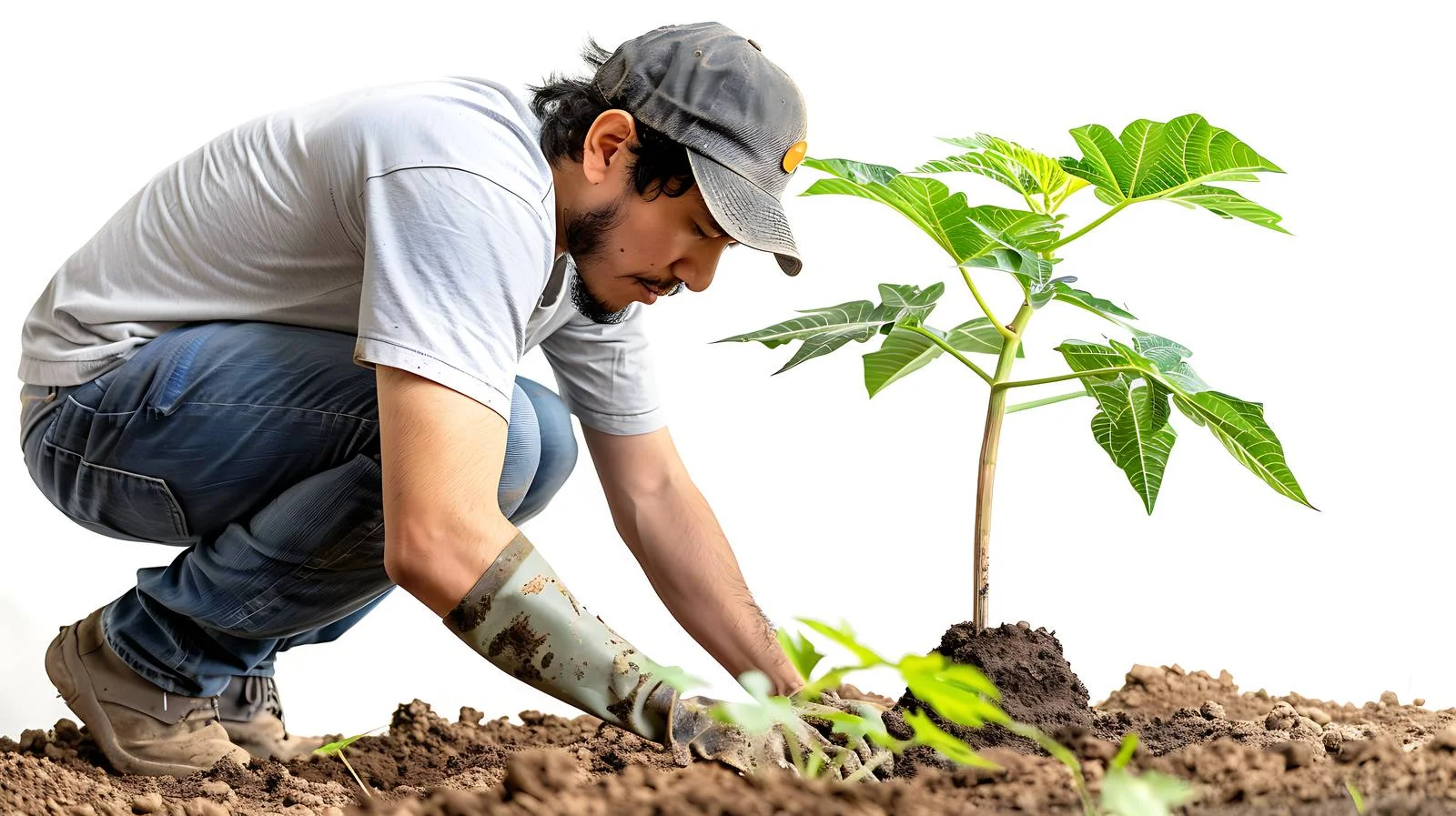 Planting Papaya Tree Outdoors — free download from Dotvec