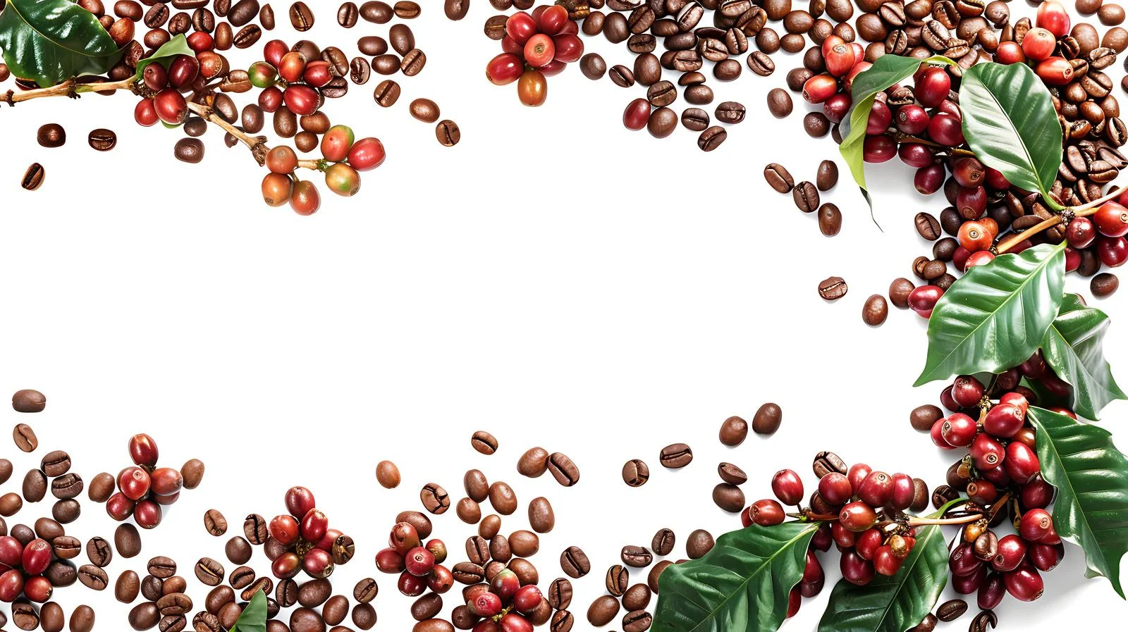 Botanical coffee plant among vibrant leafy backdrop — free download from Dotvec