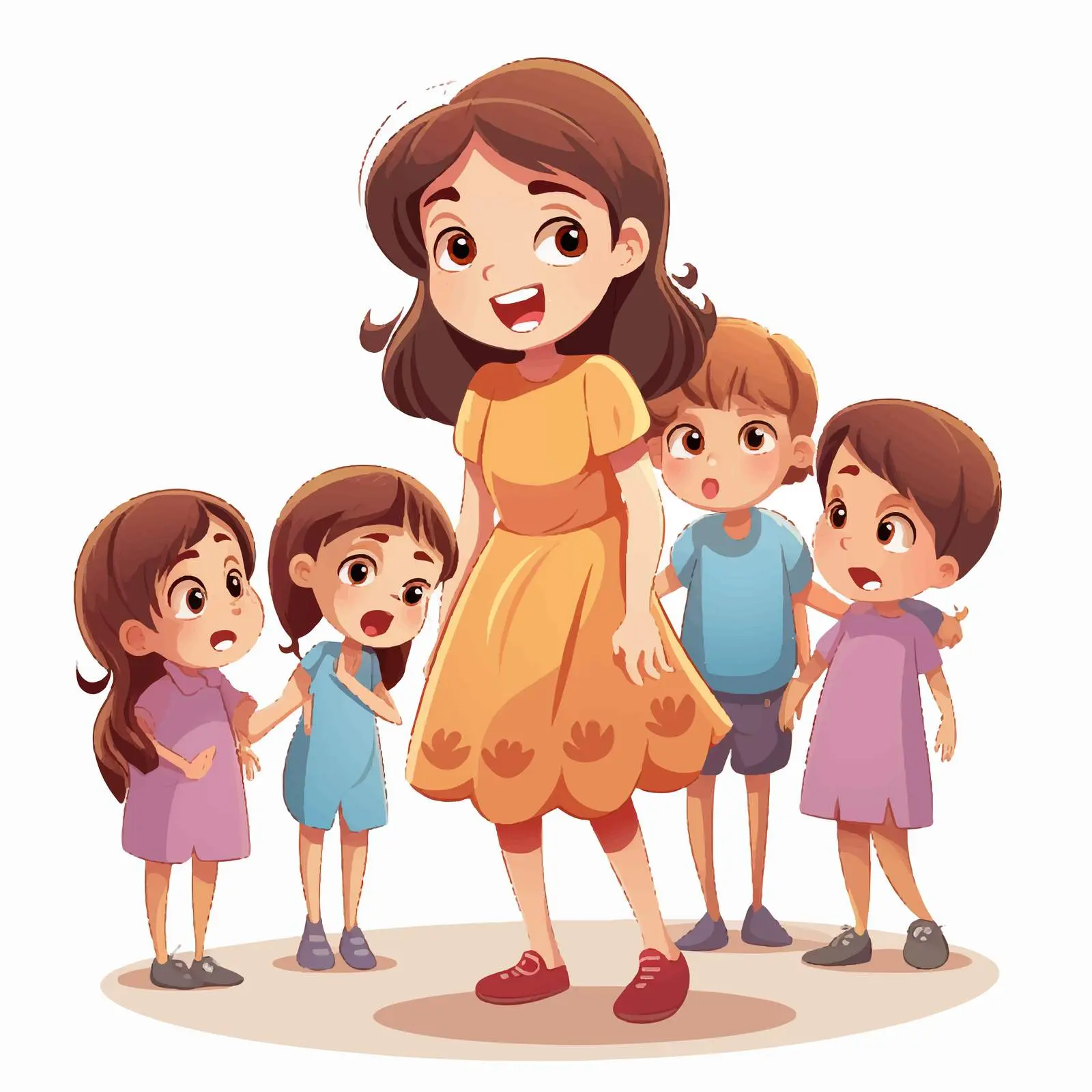 Girl Facing Bullying by Peers Illustration – free spectrum image from Dotvec