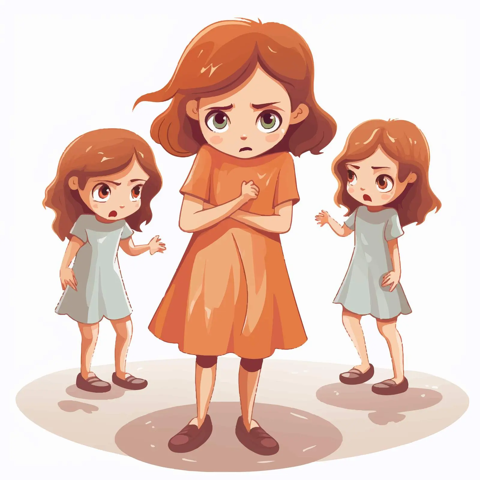 Illustration of Bullying Among Children – free bullying image from Dotvec