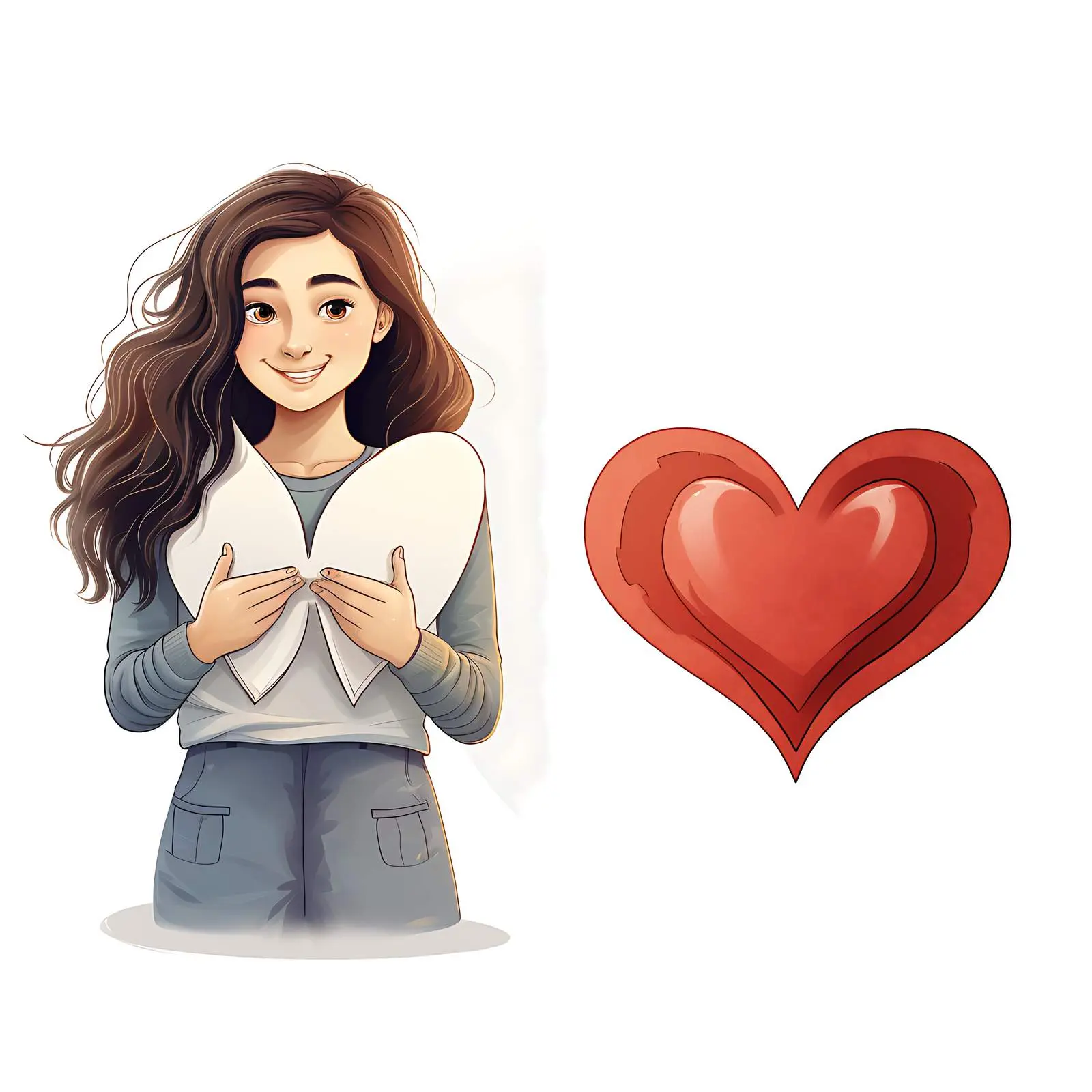 Girl Presents Heart Collage Photo — free download from Dotvec