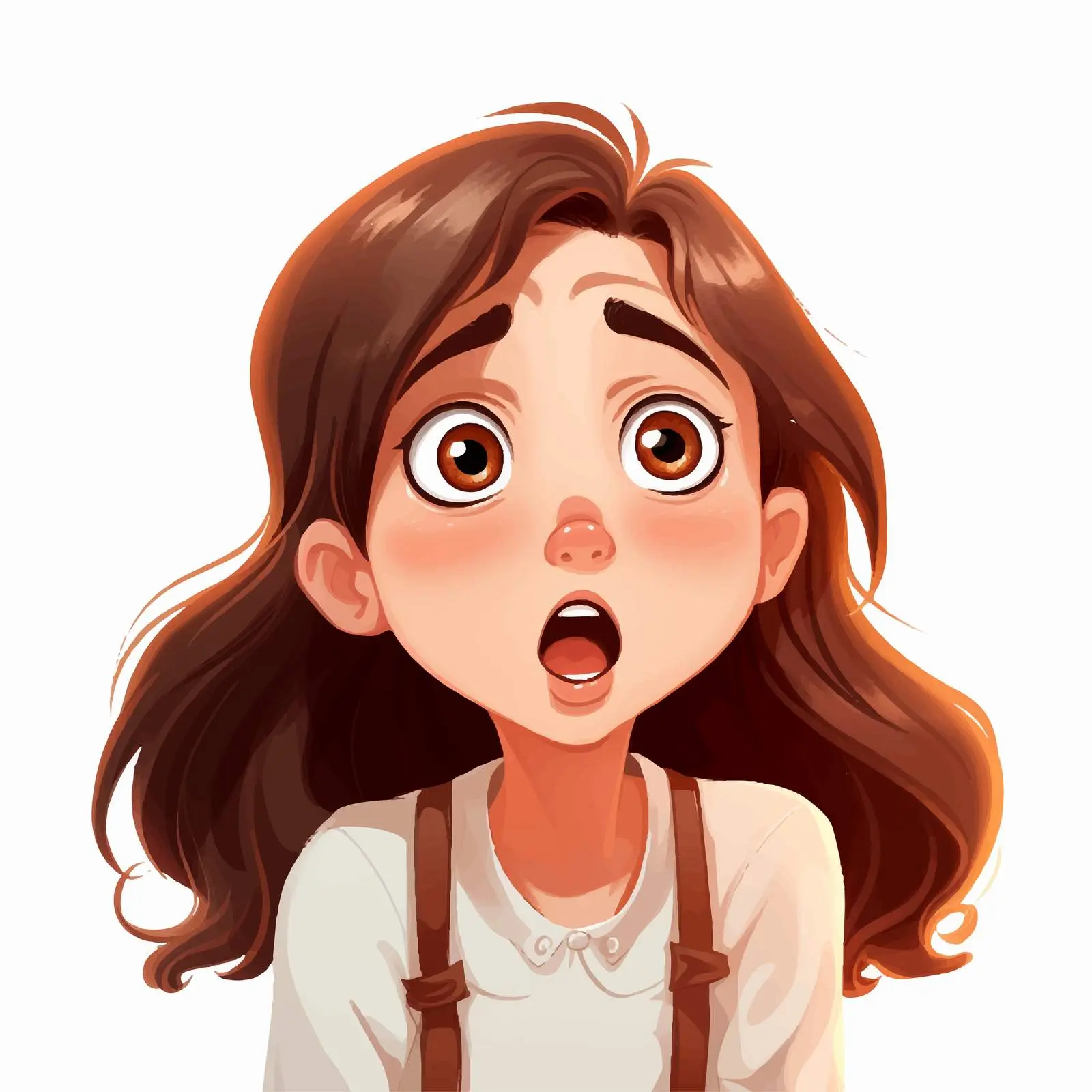 Shocked Girl Cartoon Vector Illustration — free download from Dotvec