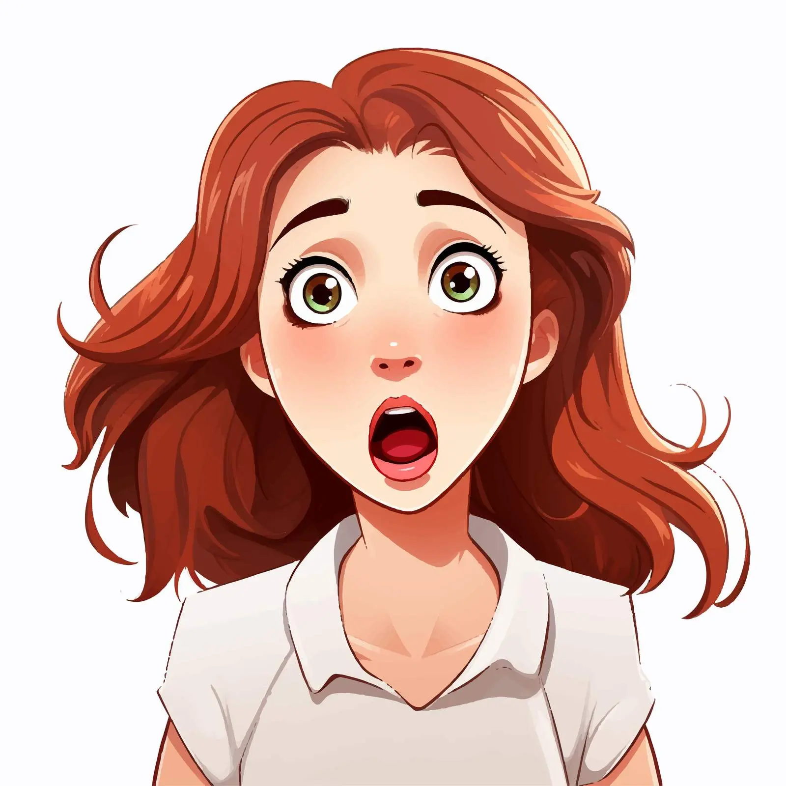 Shocked Girl Cartoon Vector Illustration — free download from Dotvec