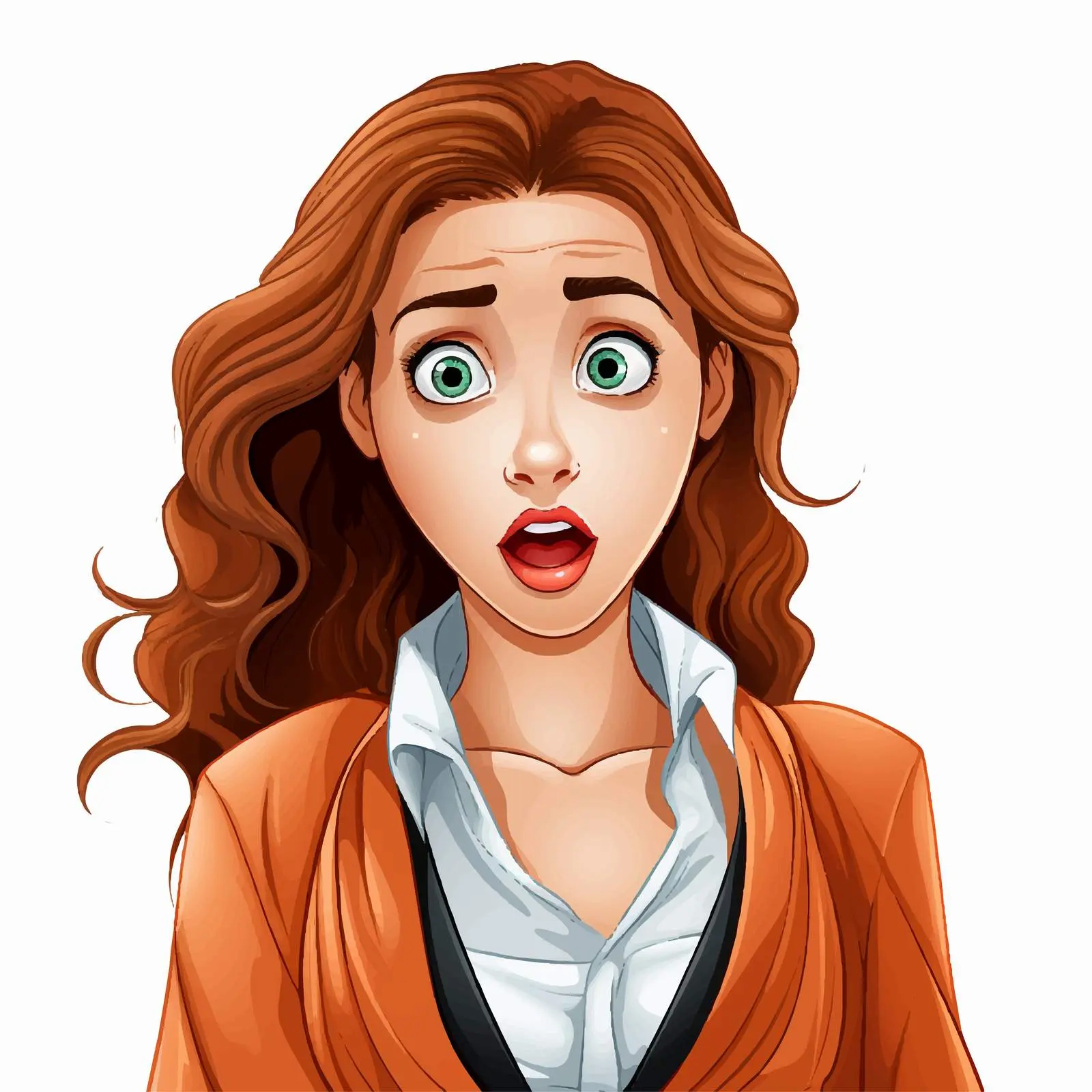 Surprised Girl Cartoon Vector Illustration — free download from Dotvec