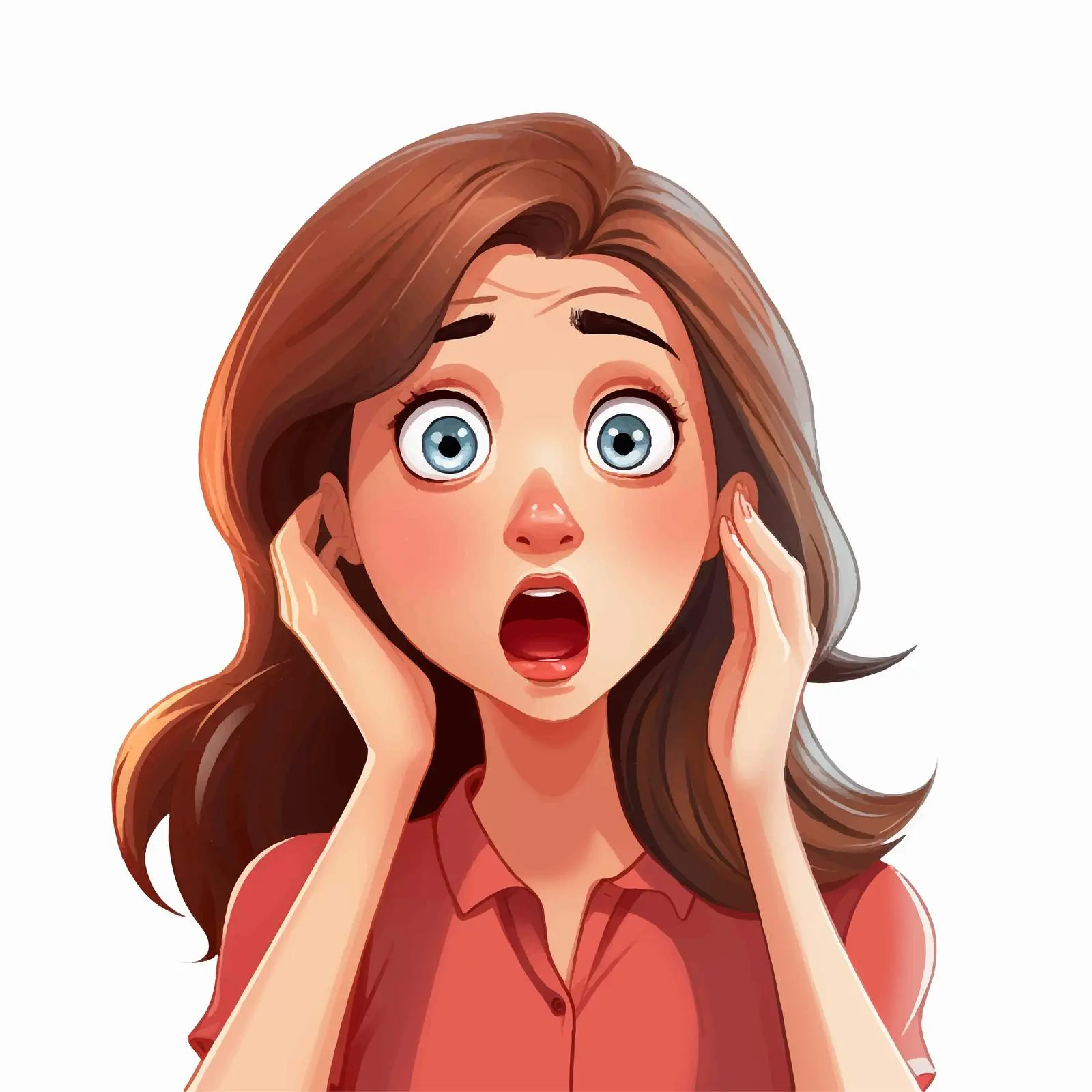 Surprised Girl Vector Illustration — free download from Dotvec