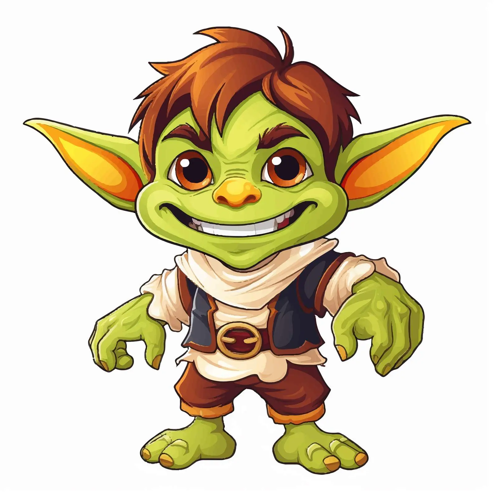 Goblin Cartoon Character Vector Sticker Illustration — free download from Dotvec