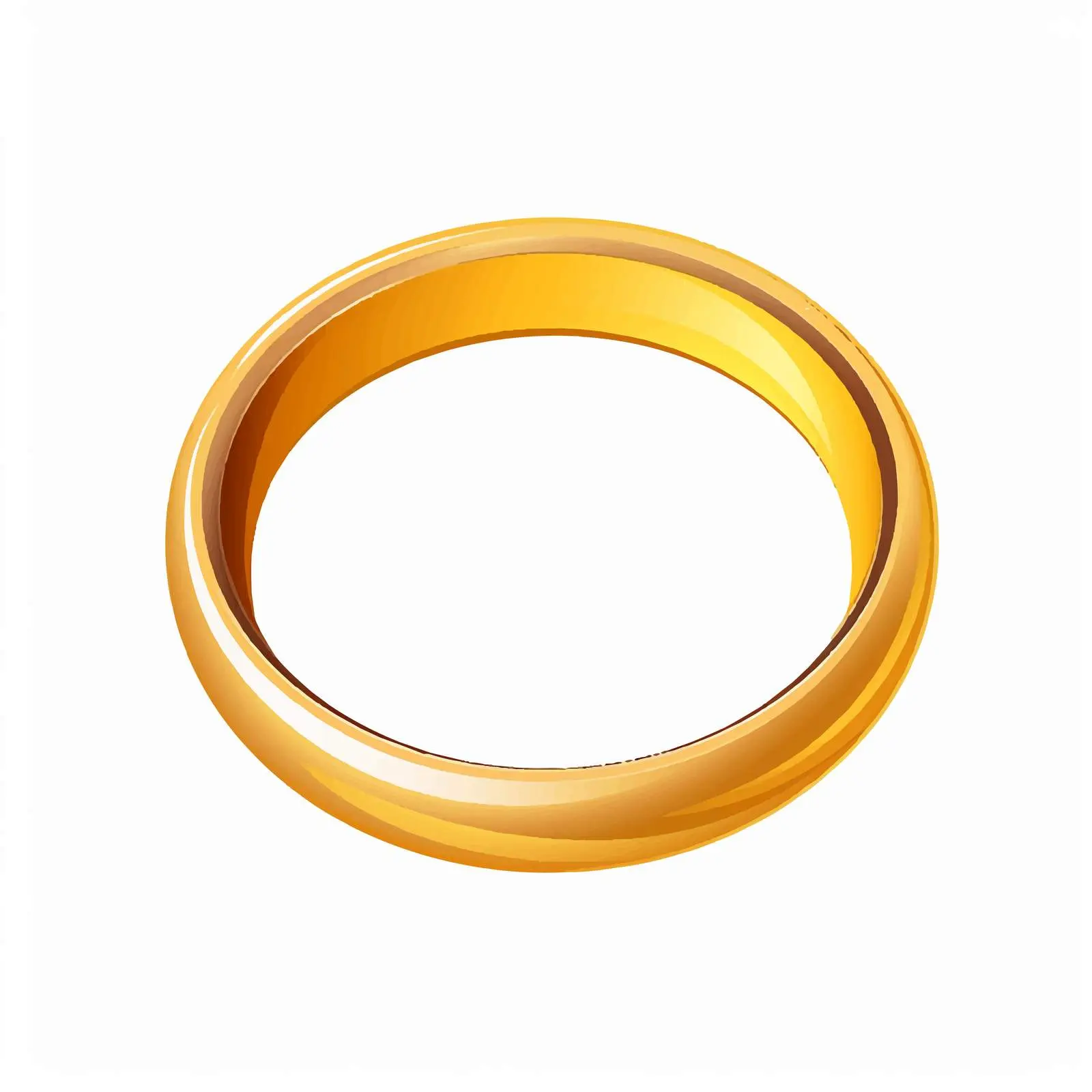 Gold Ring Vector Illustration on White Background – free wedding ring image from Dotvec