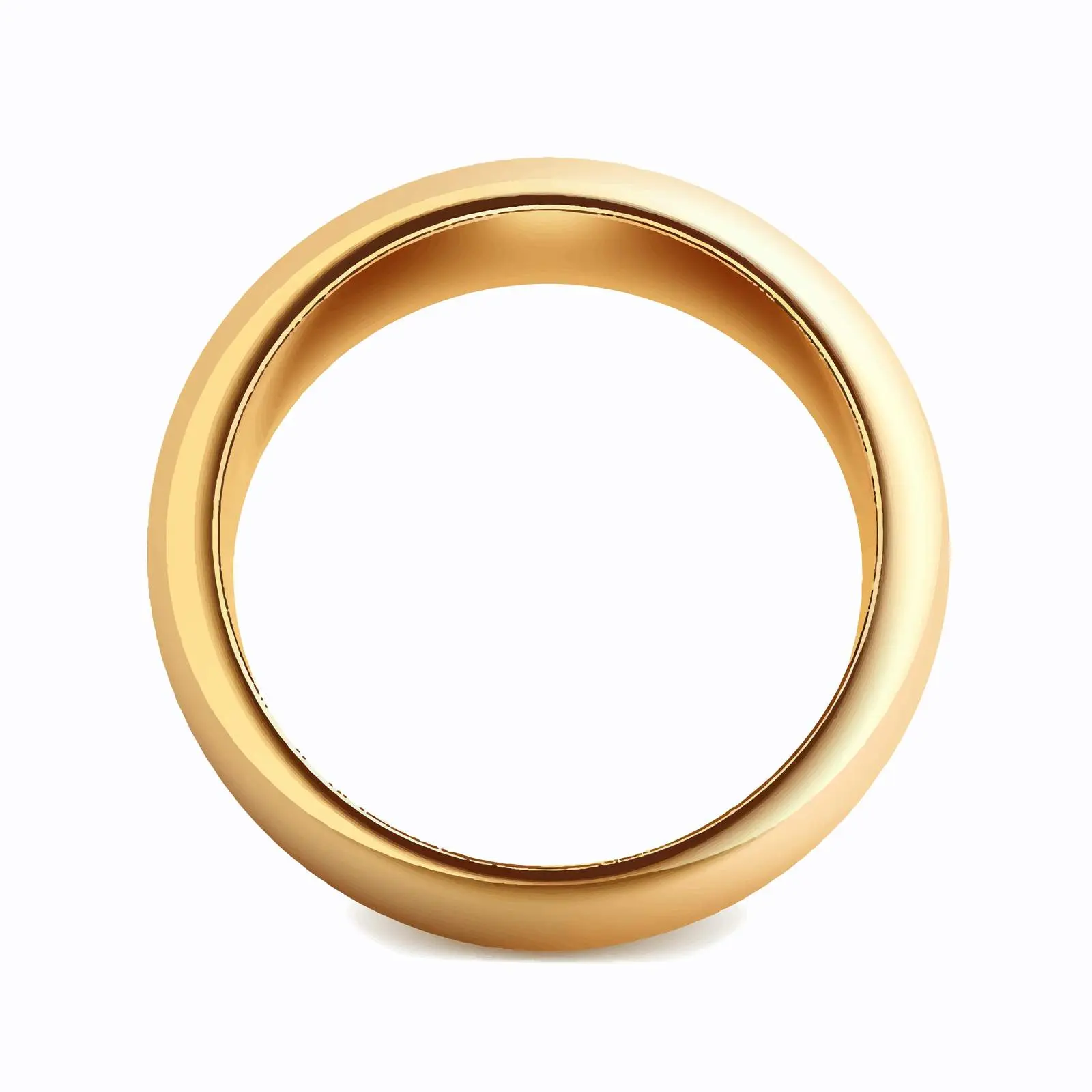 Gold Ring Vector Illustration on White Background – free wedding ring image from Dotvec