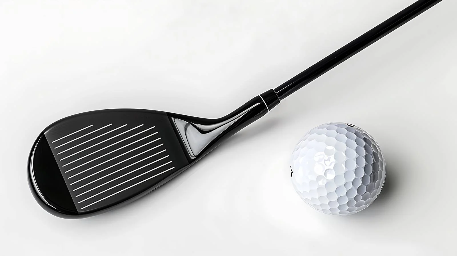 Single golf club and ball on white — free download from Dotvec