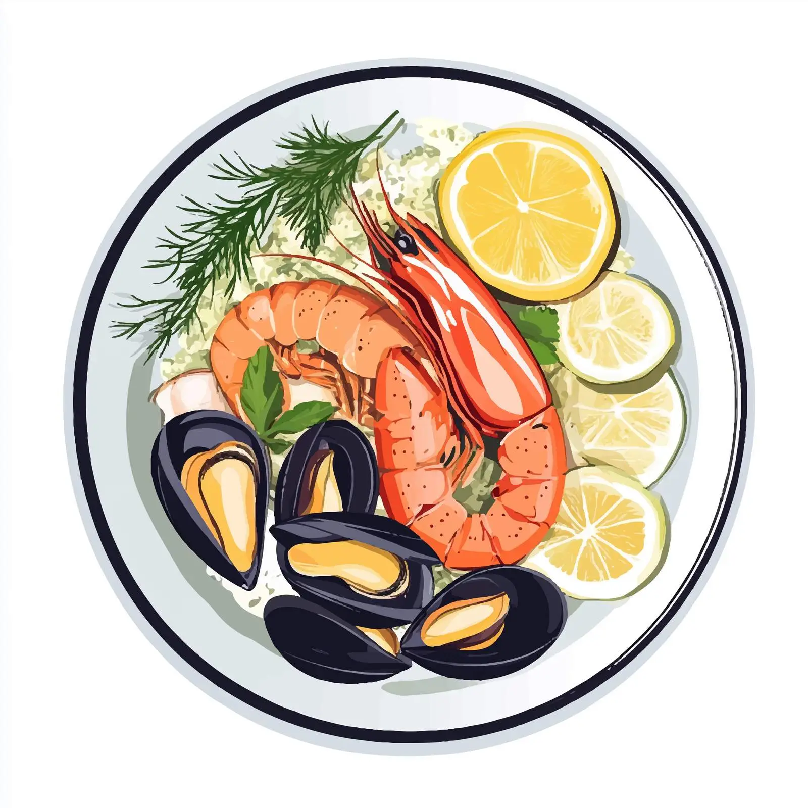 Gourmet Seafood Appetizer Plate — free download from Dotvec