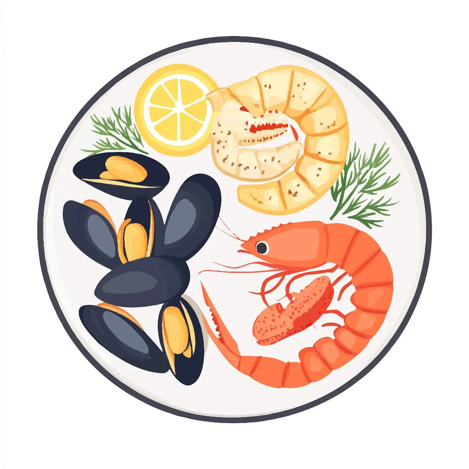Gourmet Seafood Appetizer Plate — free download from Dotvec