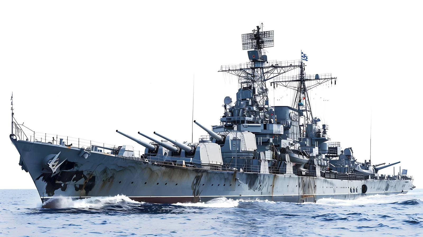 Greek Navy Battleship at Sea – free warship image from Dotvec