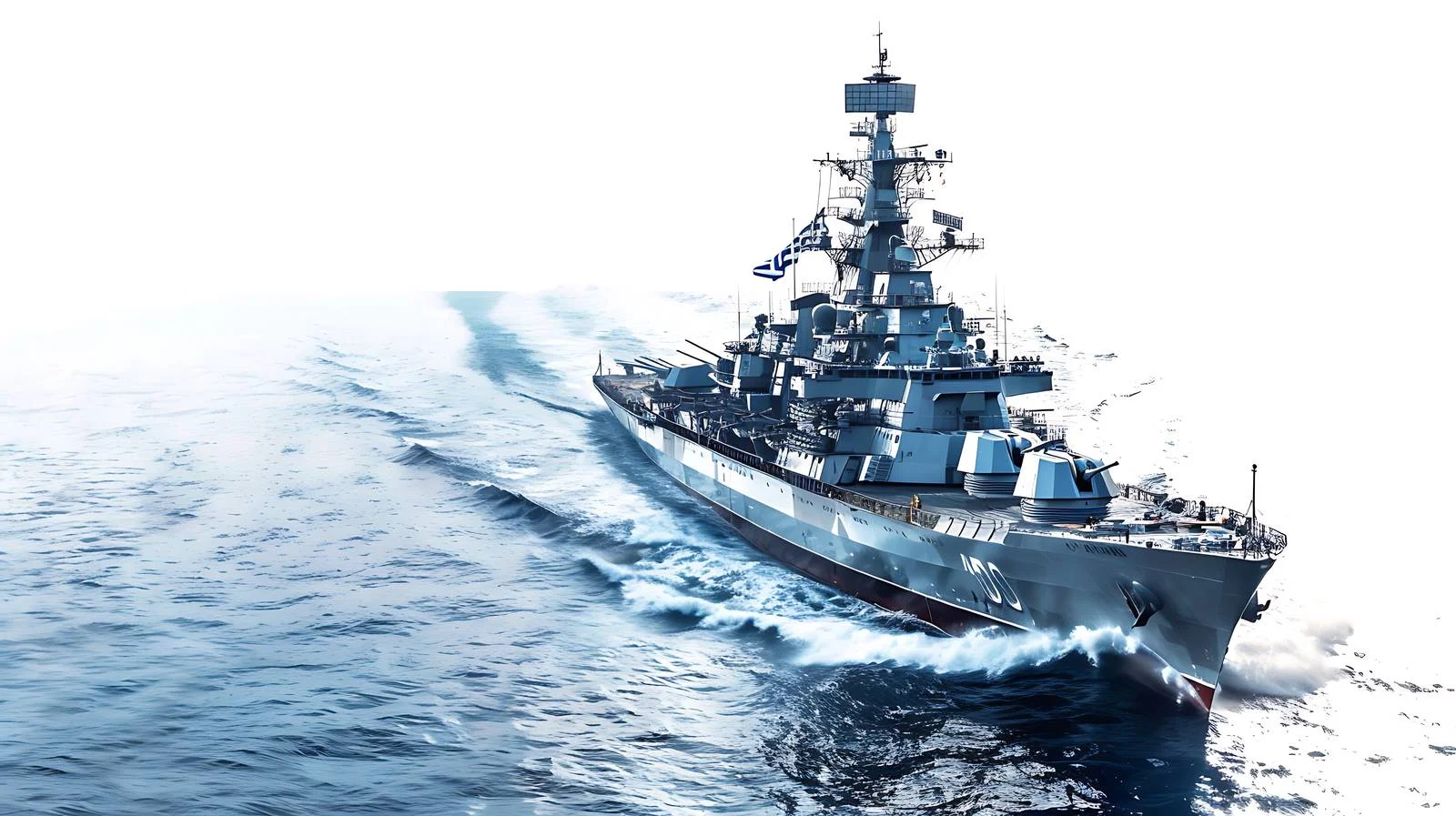 Greek Navy Battleship at Sea — free download from Dotvec