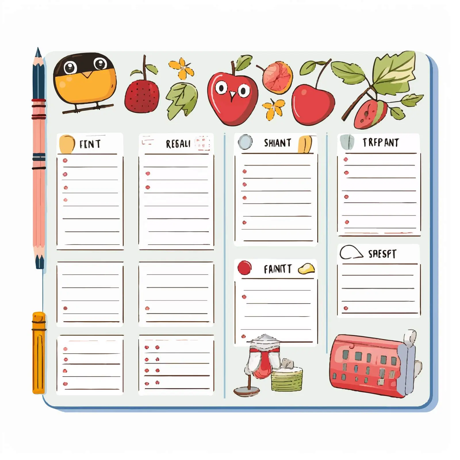 Student Lesson Plan Organizational Template — free download from Dotvec