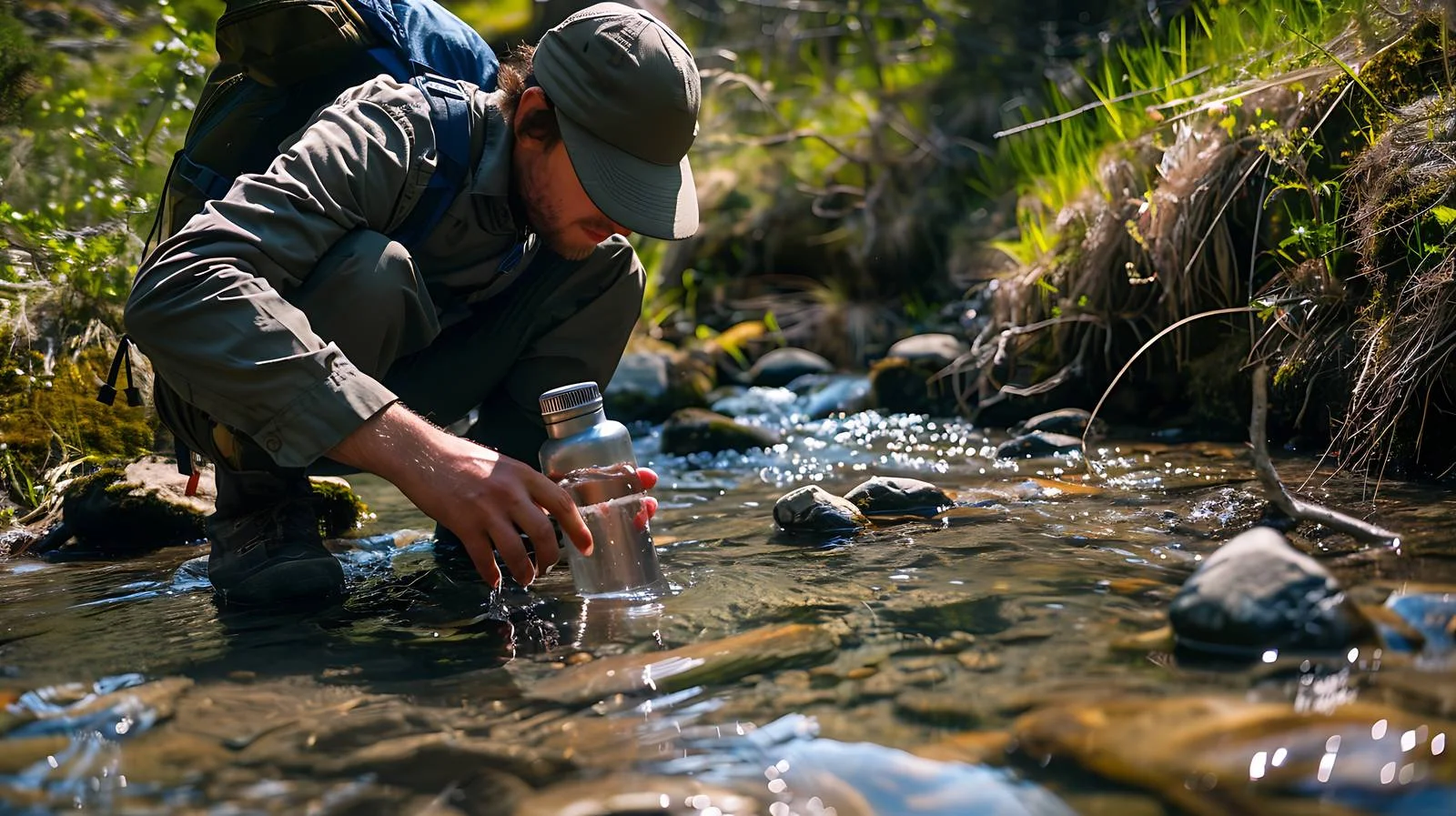 Refreshing Hiking Water Break — free download from Dotvec