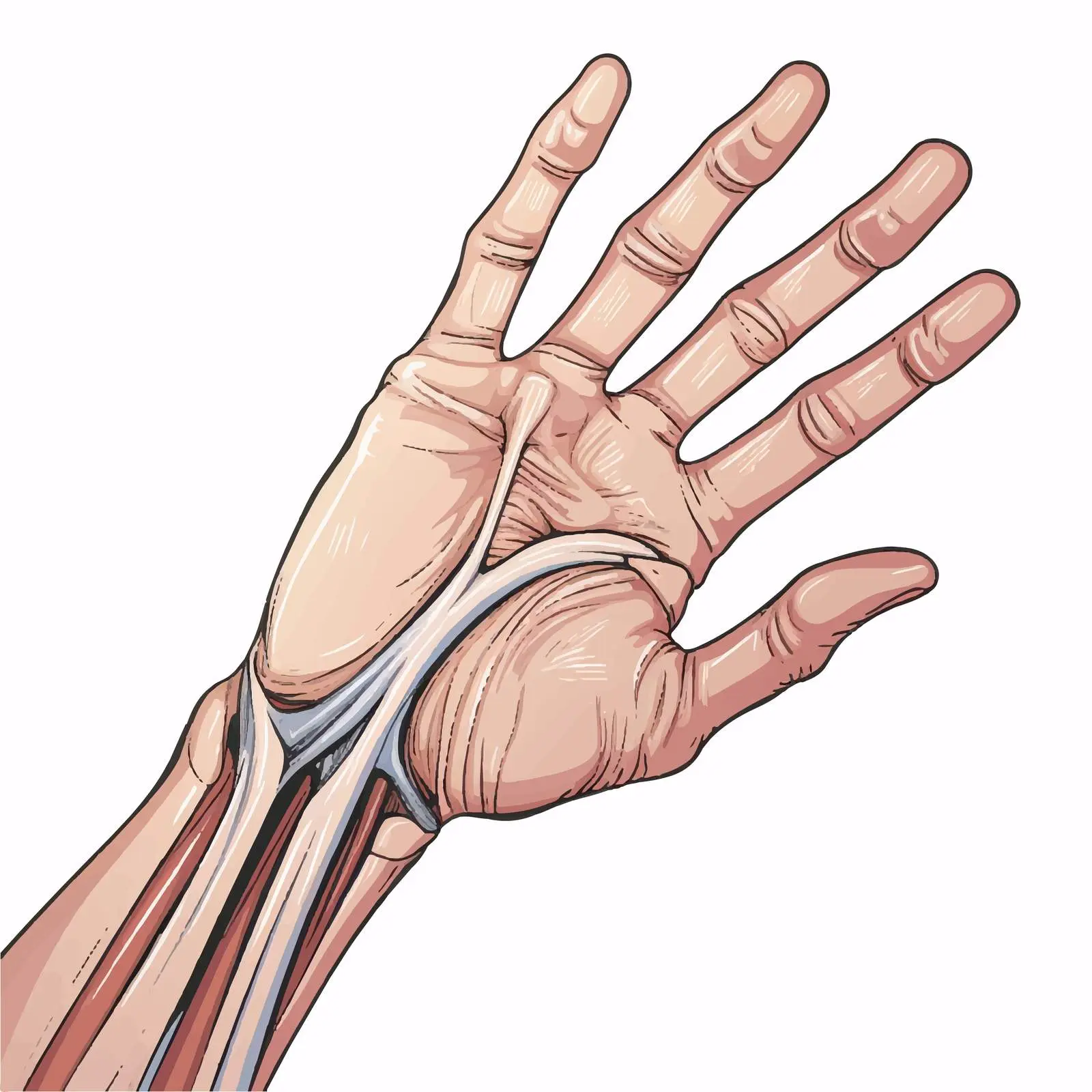 Human Hand Illustration with Rheumatoid Arthritis – free inflammation image from Dotvec