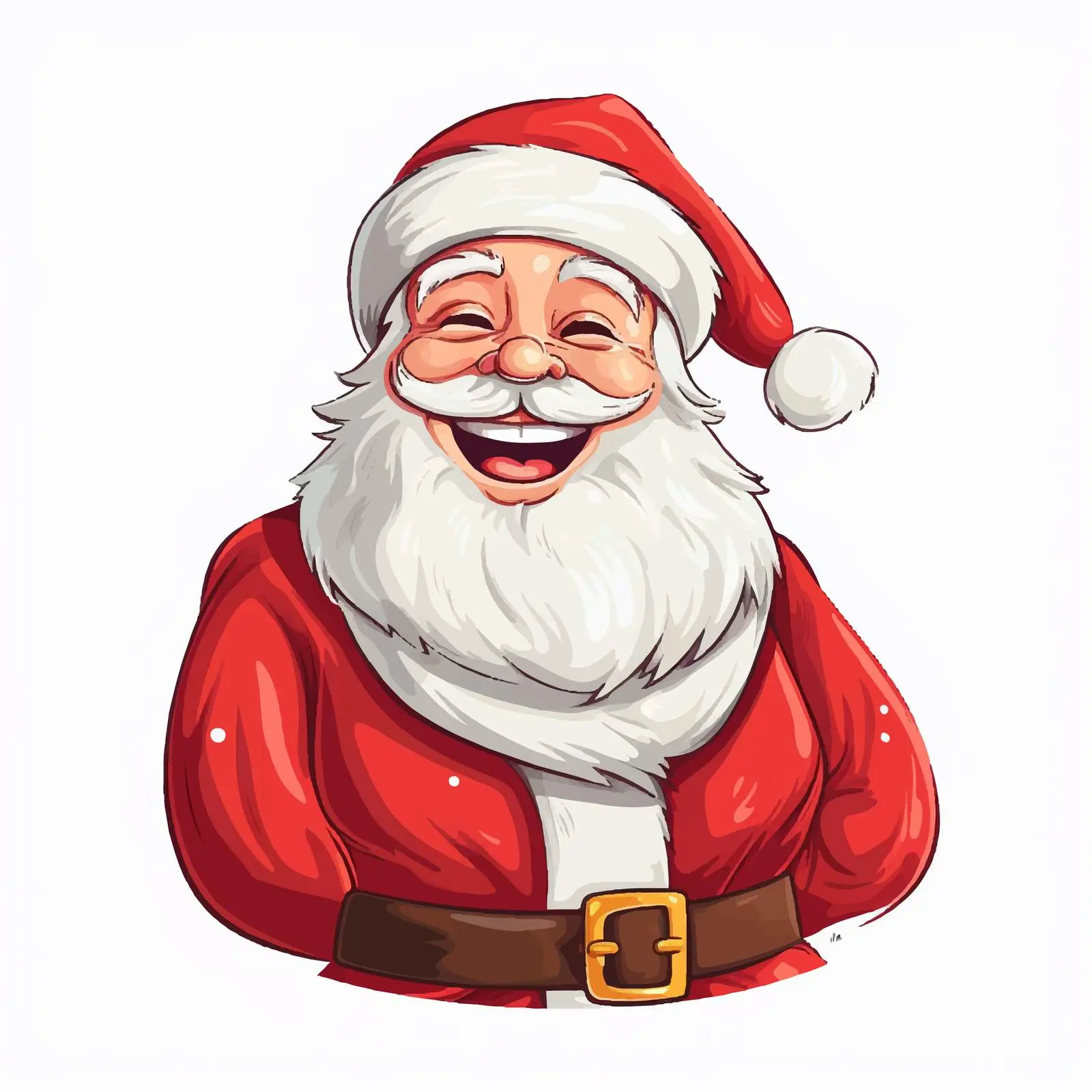 Joyful Santa Claus with Big Smile Vector Illustration — free download from Dotvec