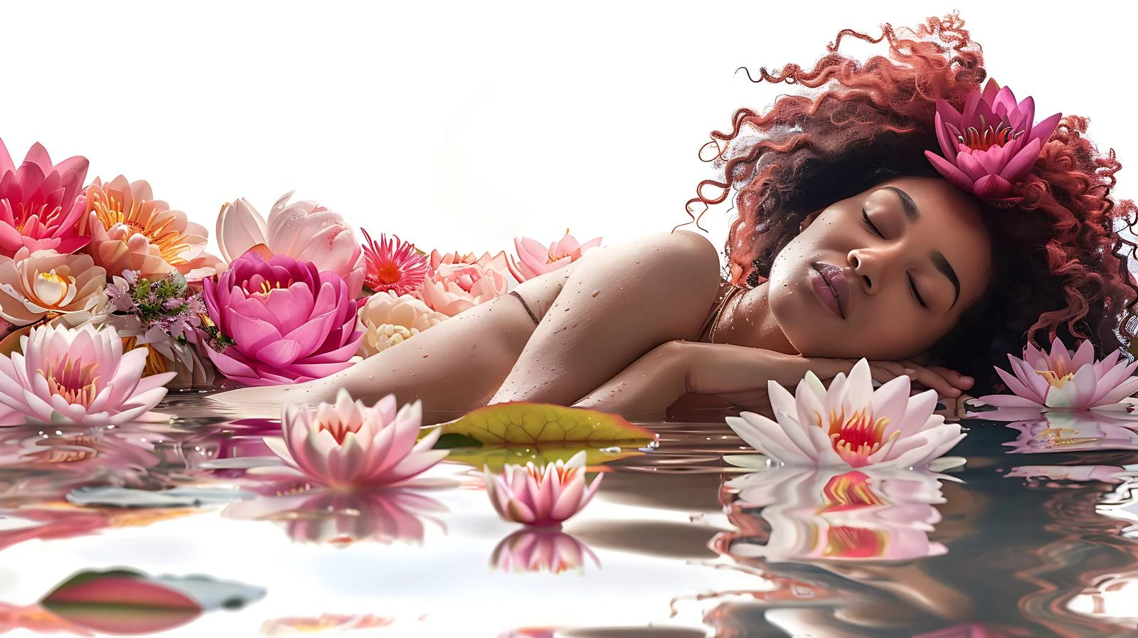 Elegant Woman Relaxing in a Garden — free download from Dotvec