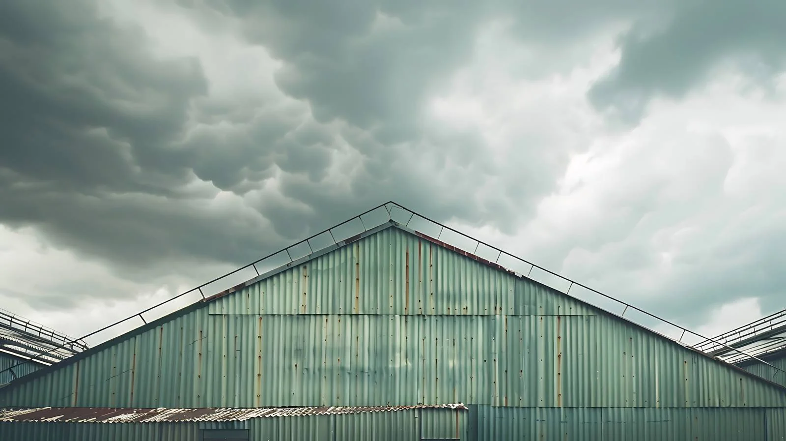 Prominent Metal-Roofed Building Against Cloudy Sky — free download from Dotvec